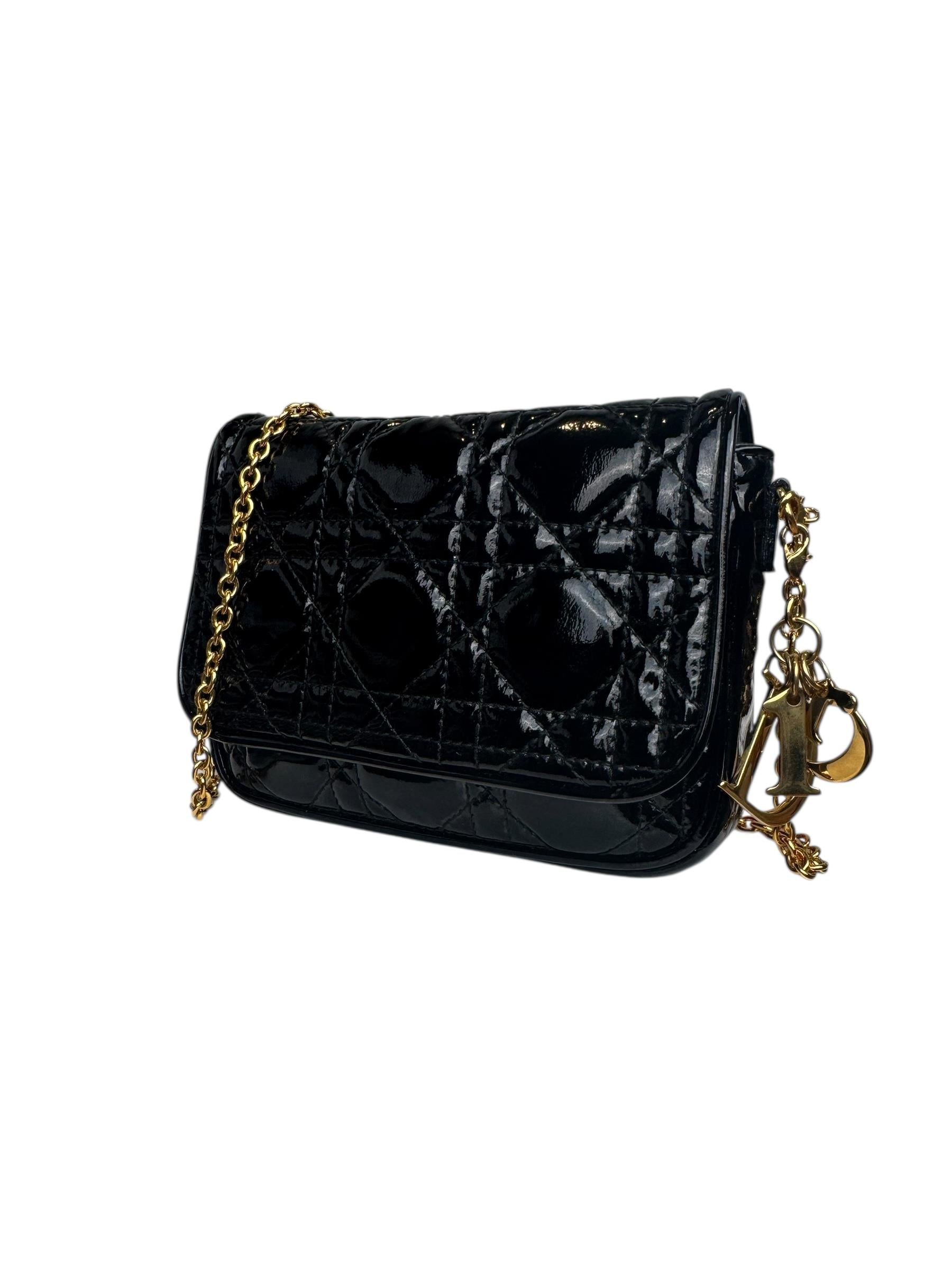 DIOR CANNAGE MINI  LADY DIOR CHAIN CROSSBODY BAG