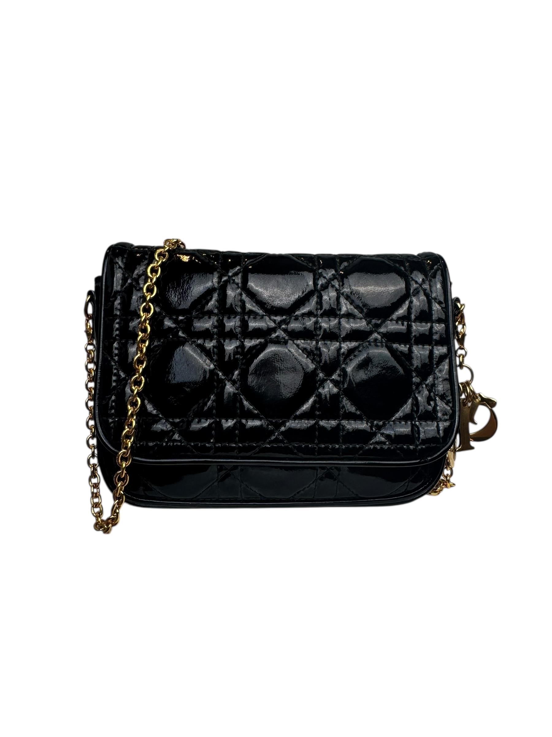 DIOR CANNAGE MINI  LADY DIOR CHAIN CROSSBODY BAG