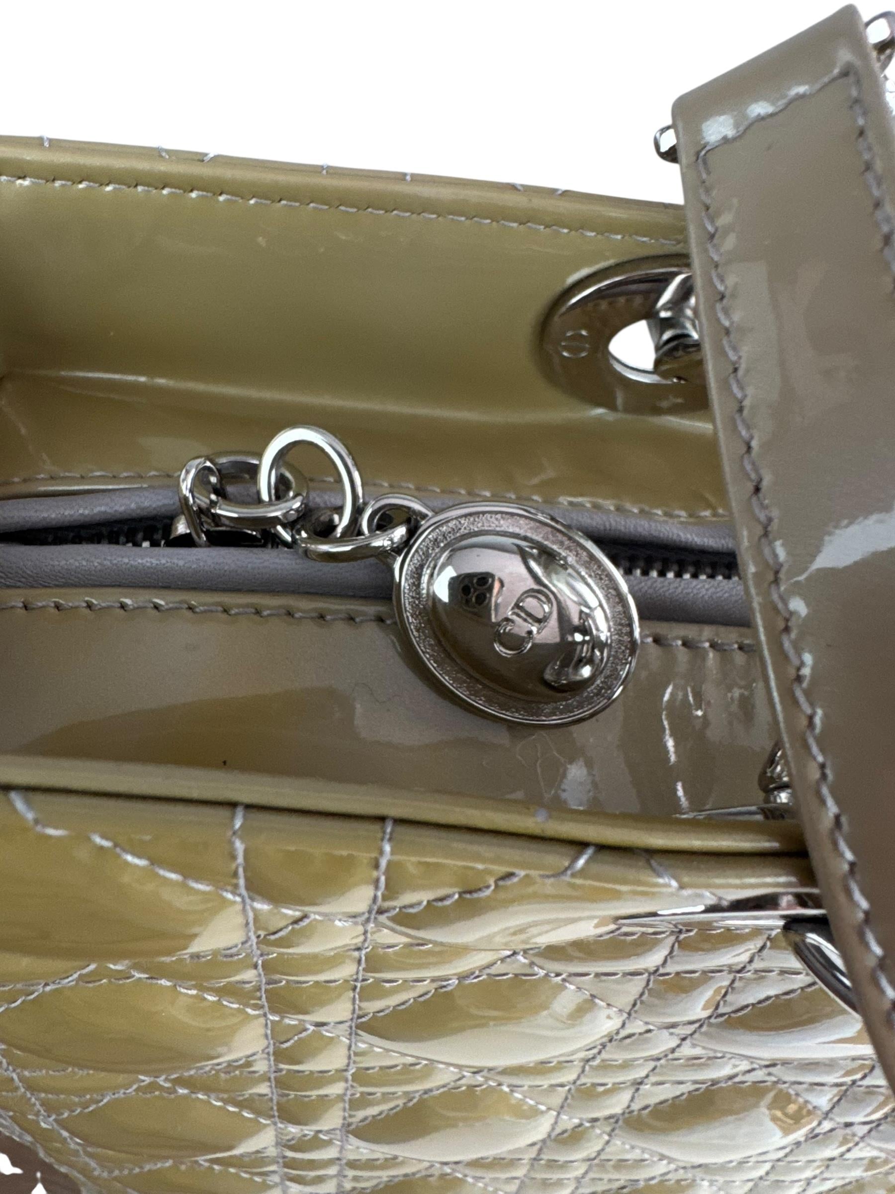 DIOR OLIVE GREEN LADY DIOR BAG 