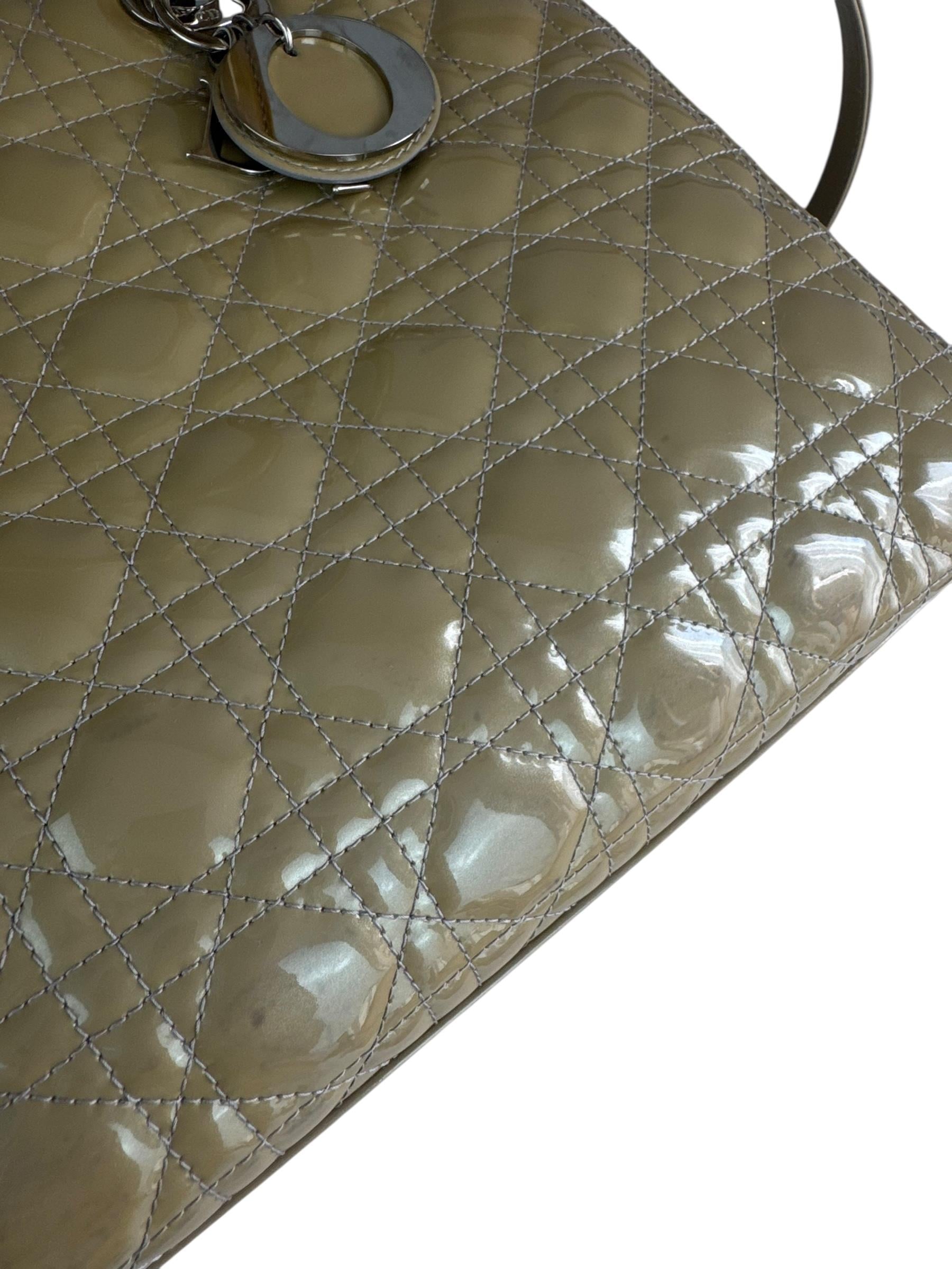 DIOR OLIVE GREEN LADY DIOR BAG 