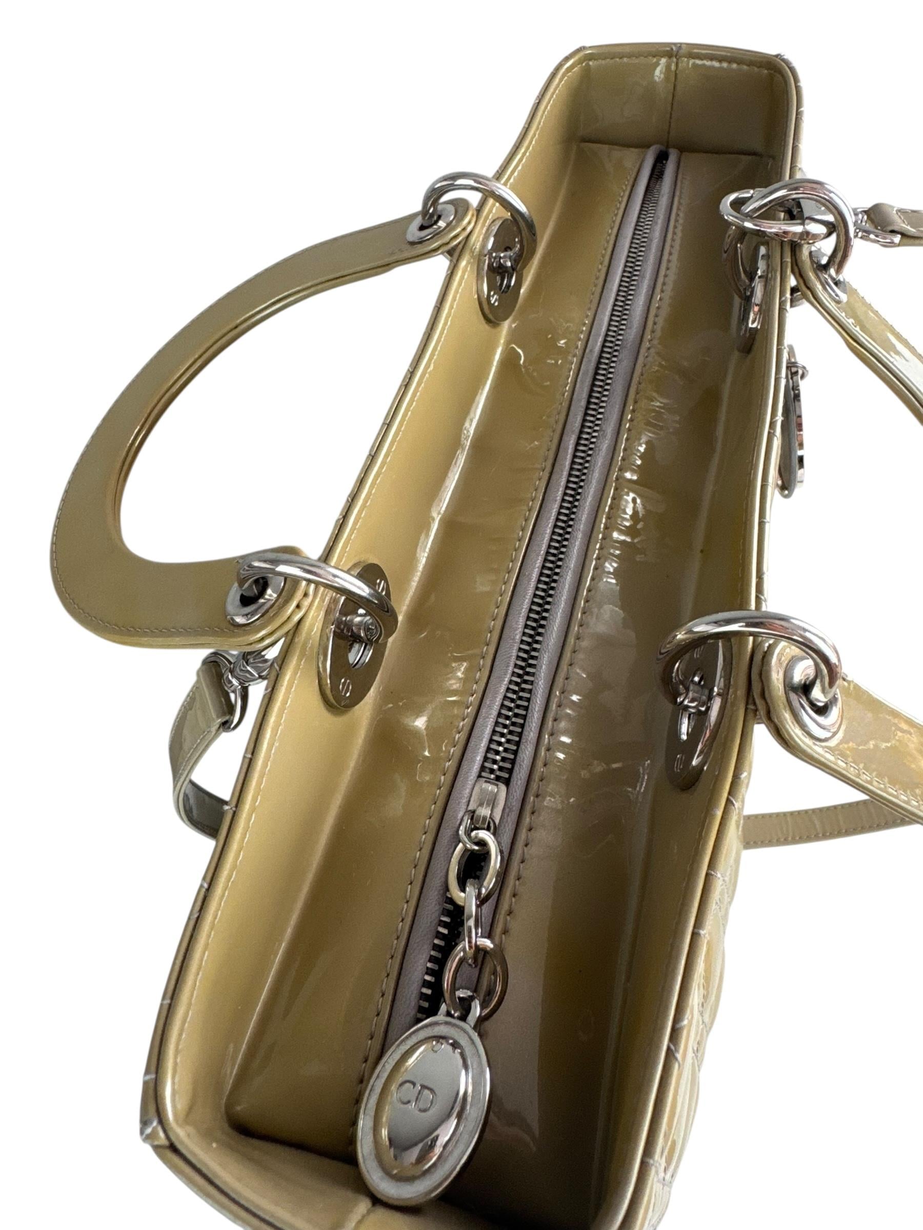 DIOR OLIVE GREEN LADY DIOR BAG 