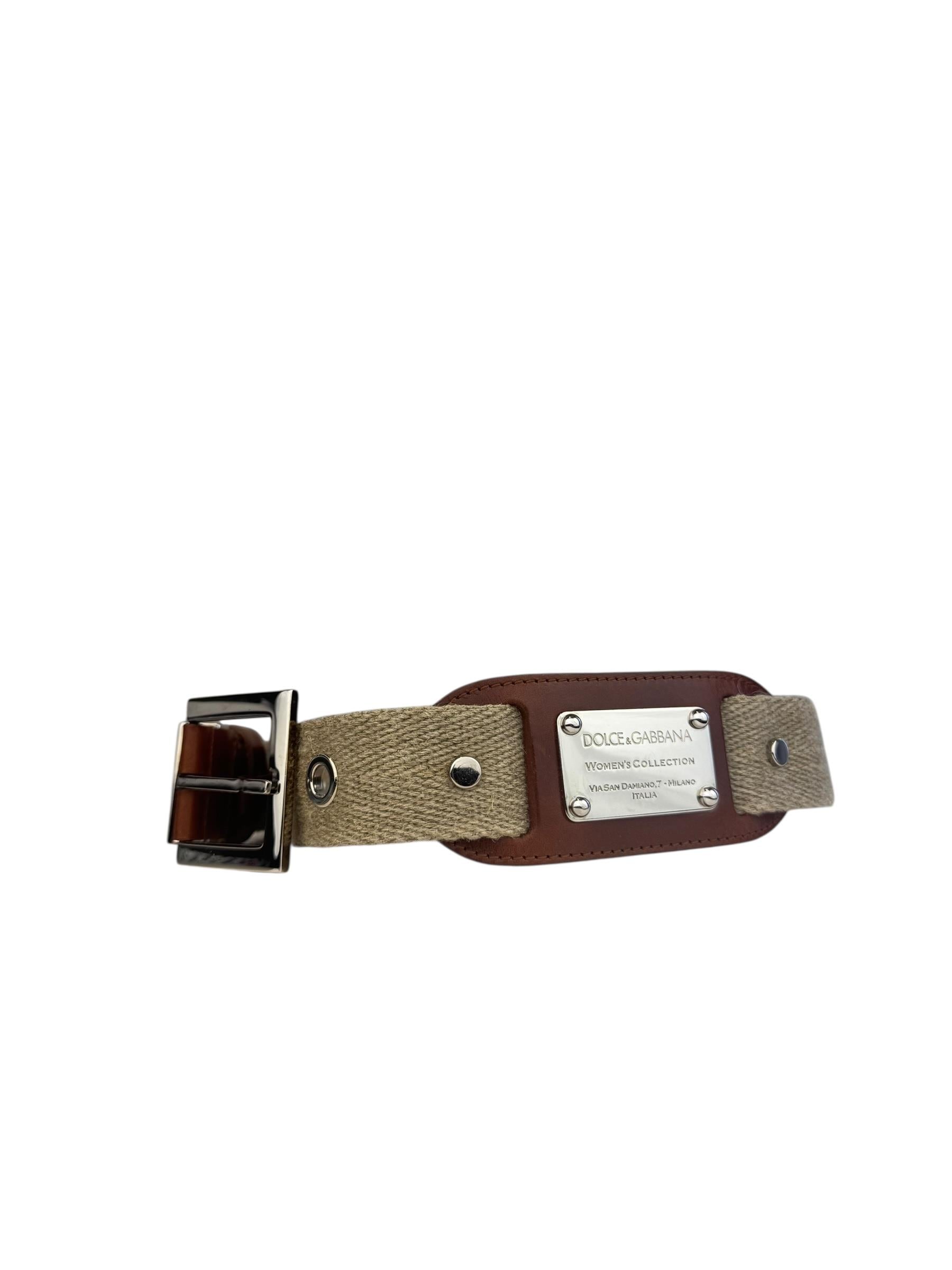 DOLCE GABBANA BROWN BELT