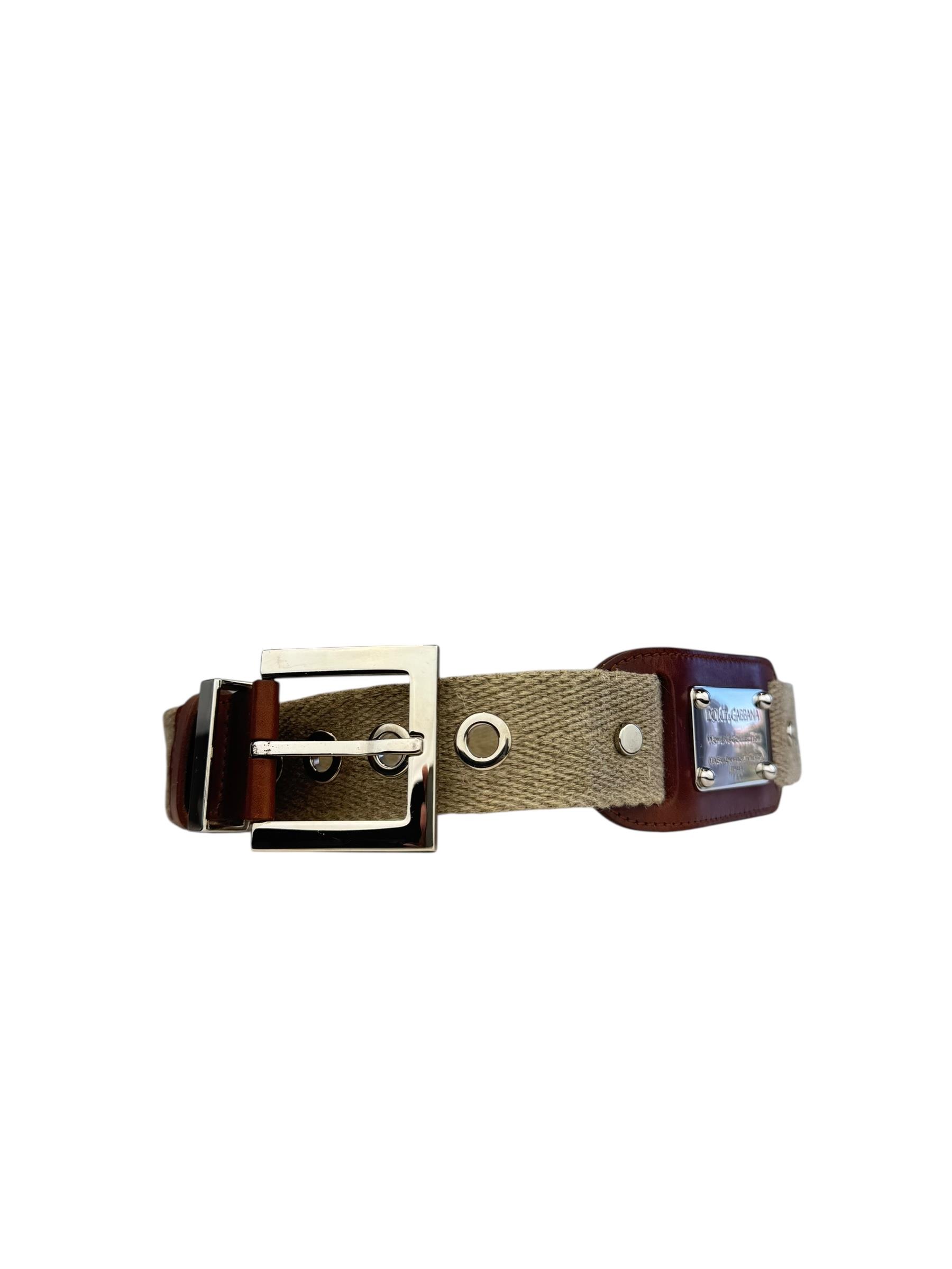 DOLCE GABBANA BROWN BELT