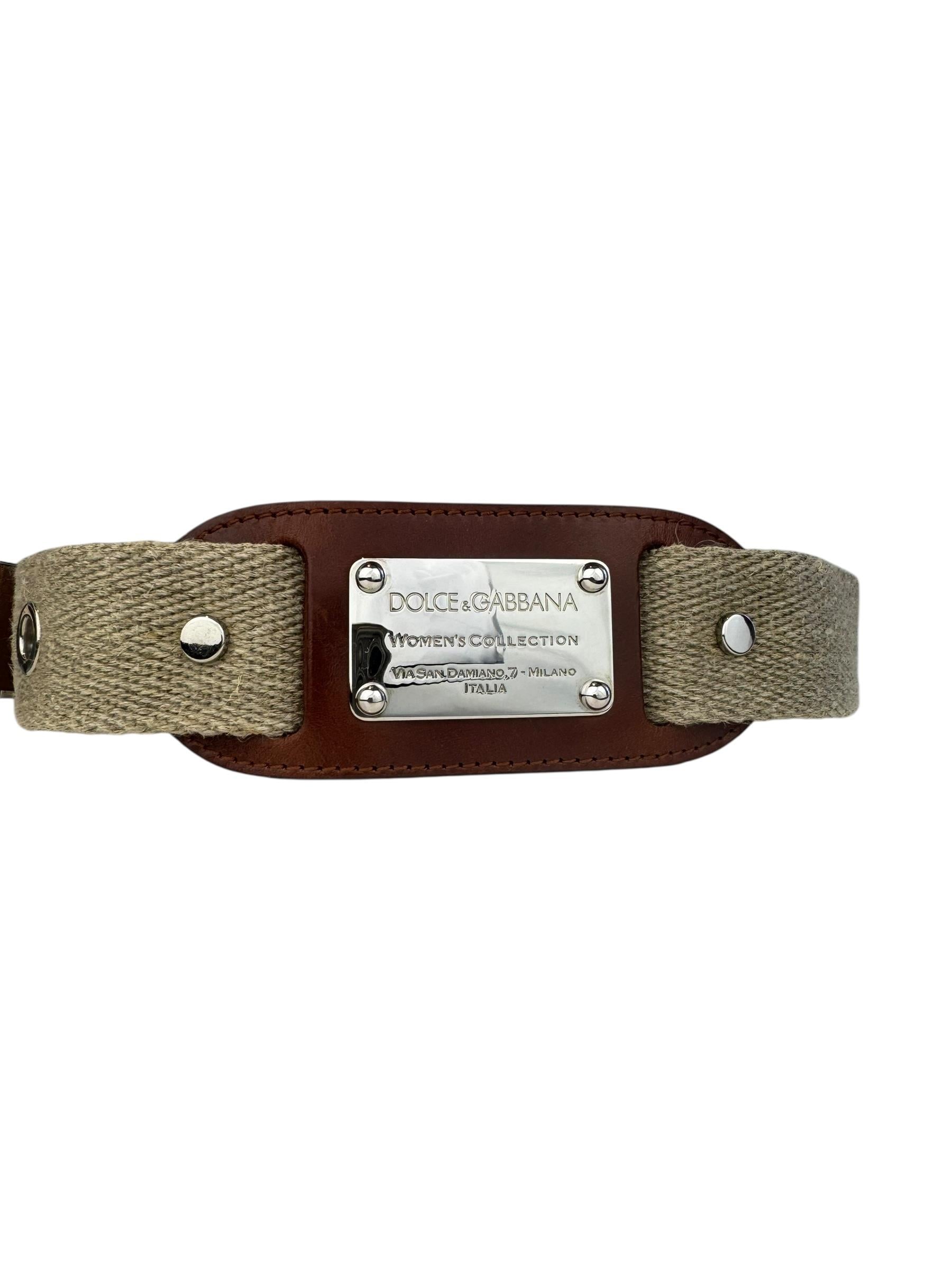 DOLCE GABBANA BROWN BELT