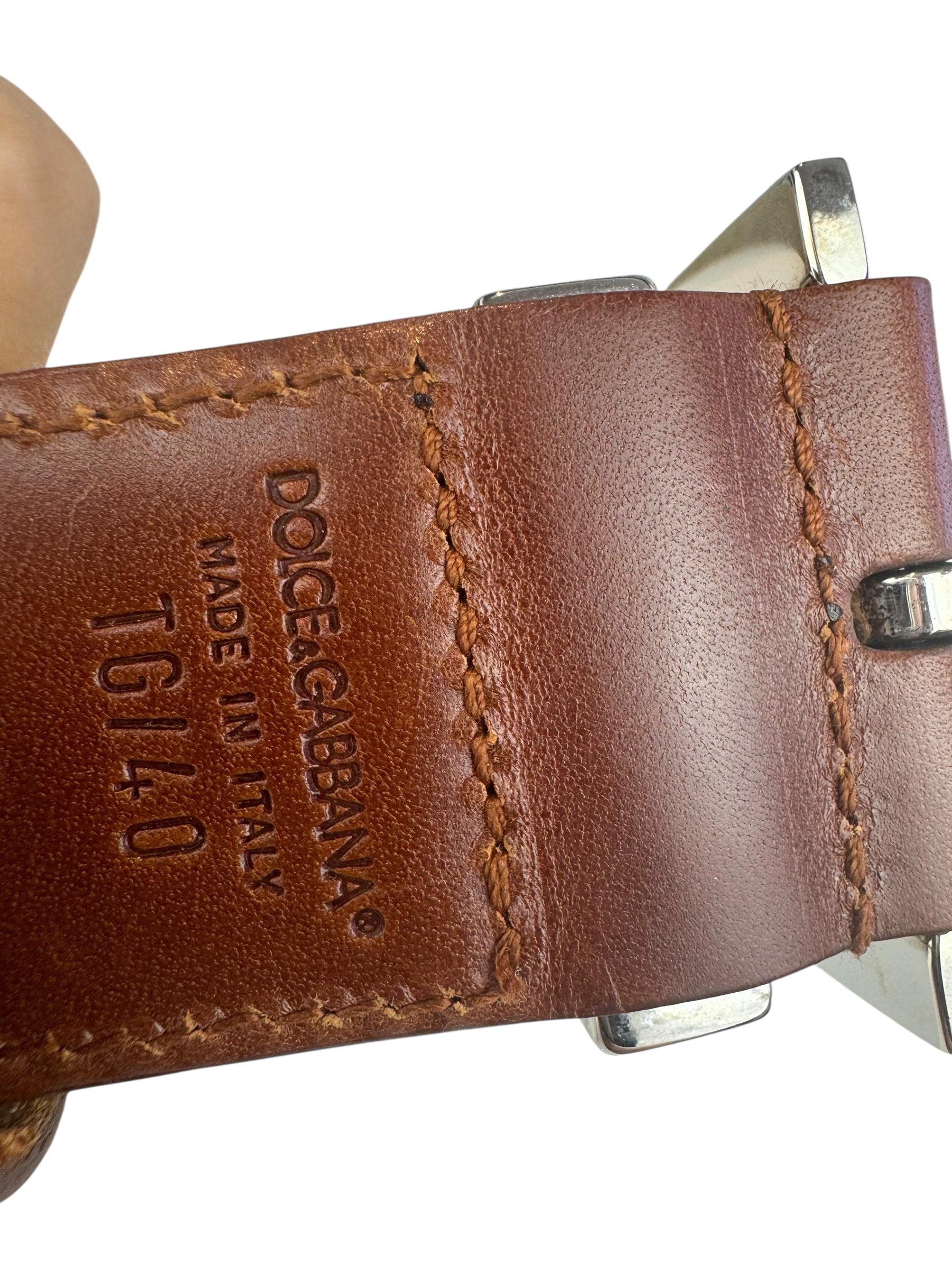 DOLCE GABBANA BROWN BELT