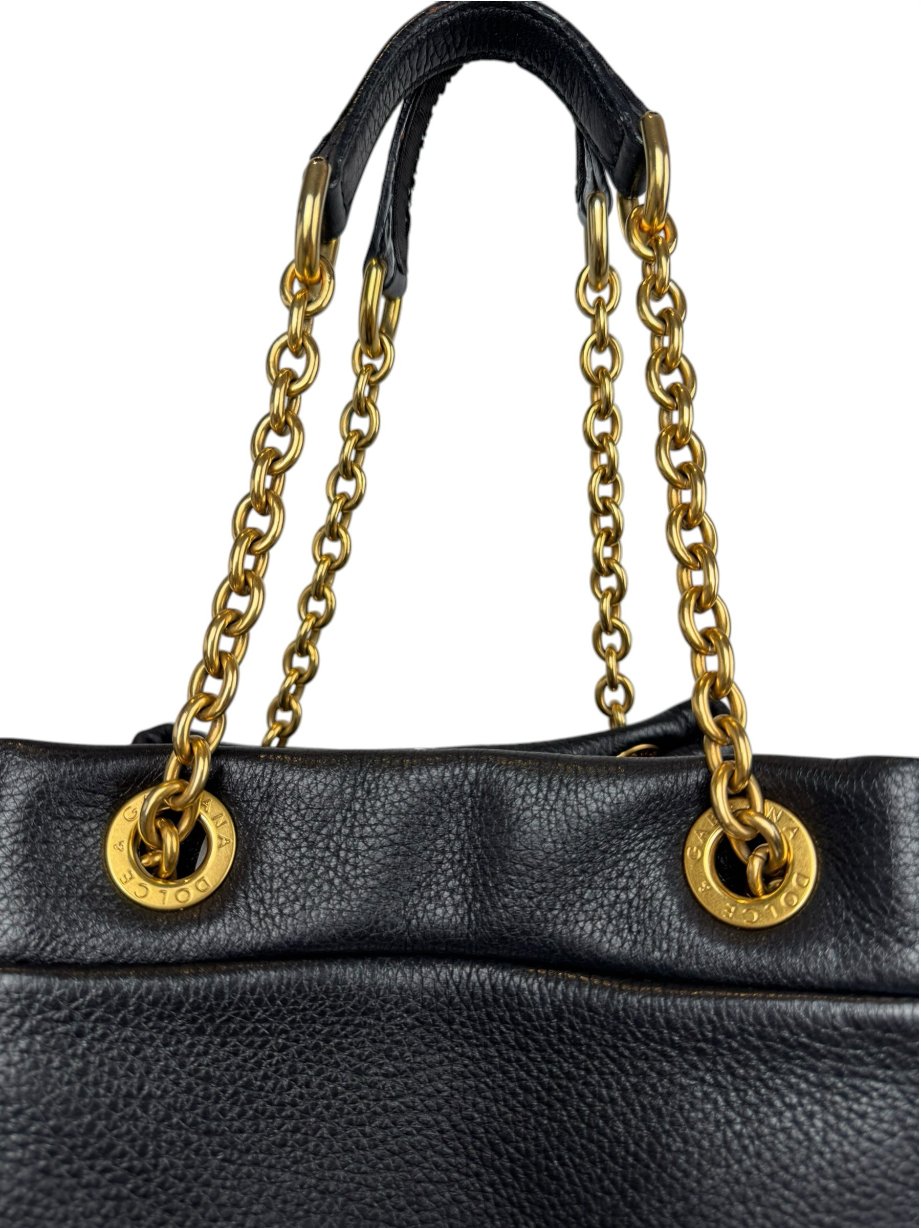 DOLCE GABBANA LEATHER TOTE BAG