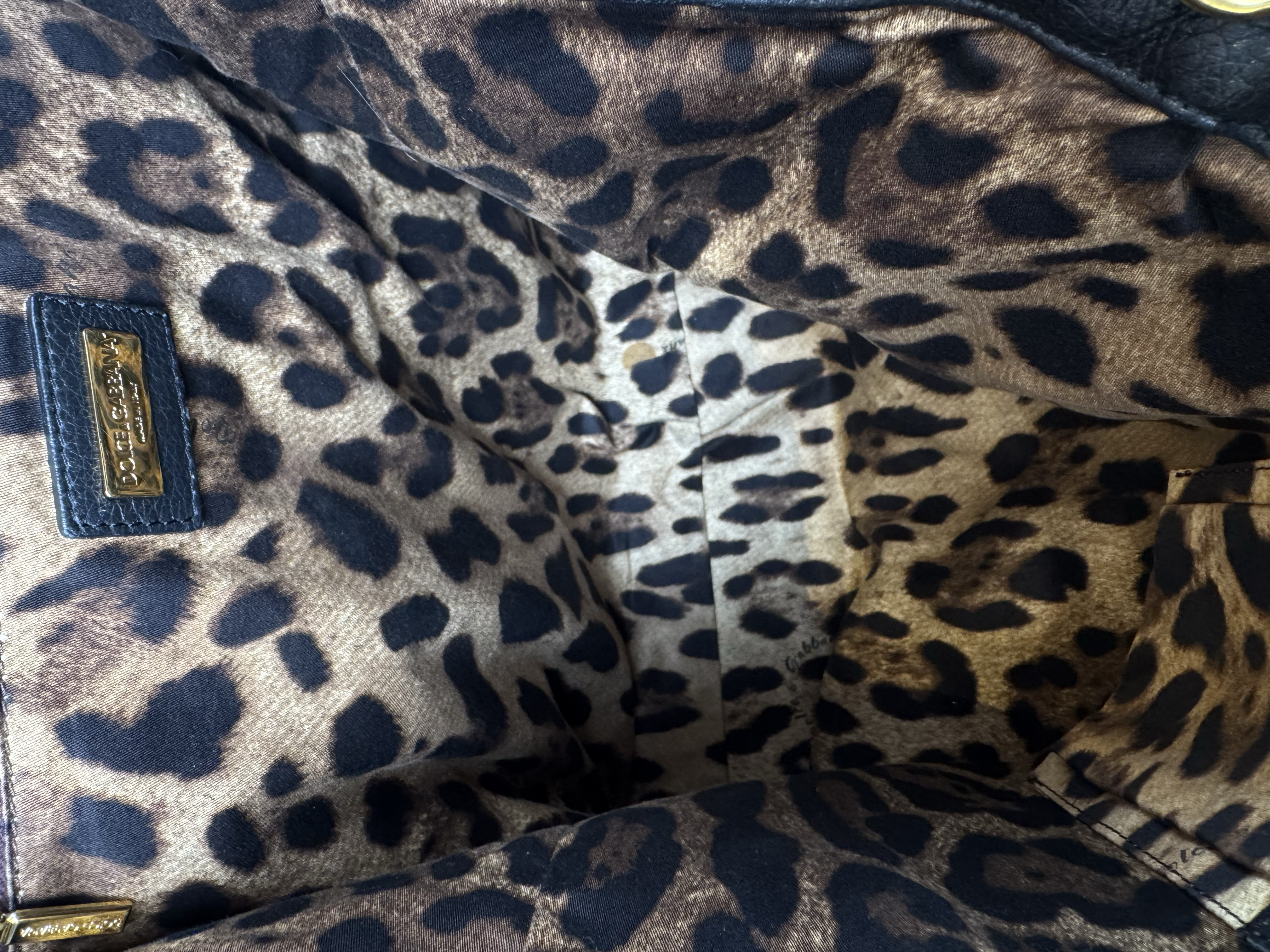DOLCE GABBANA LEATHER TOTE BAG
