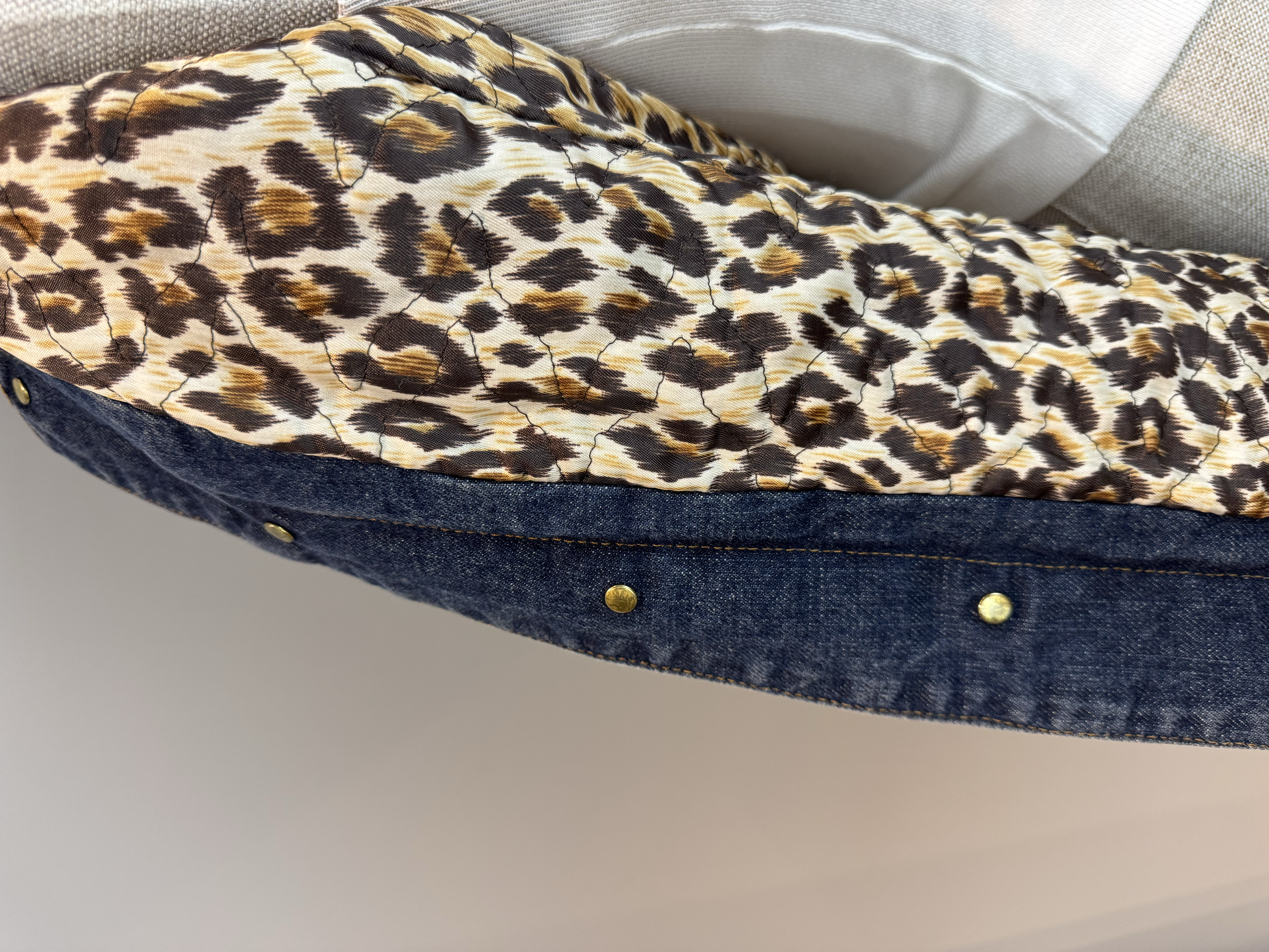 DOLCE GABBANA LEOPARD DENIM JACKET