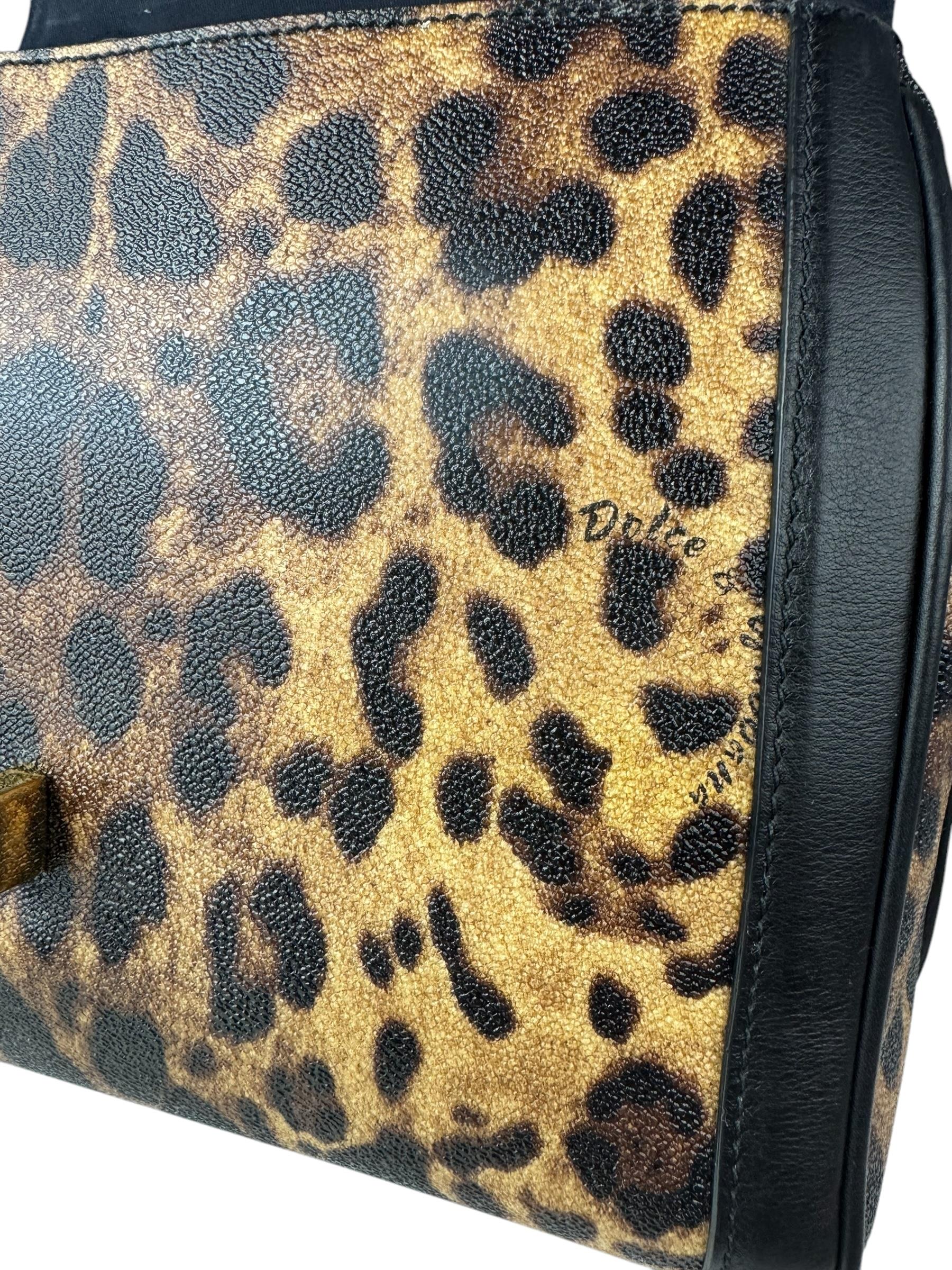 DOLCE GABBANA LEOPARD MISS BONITA HANDLE BAG
