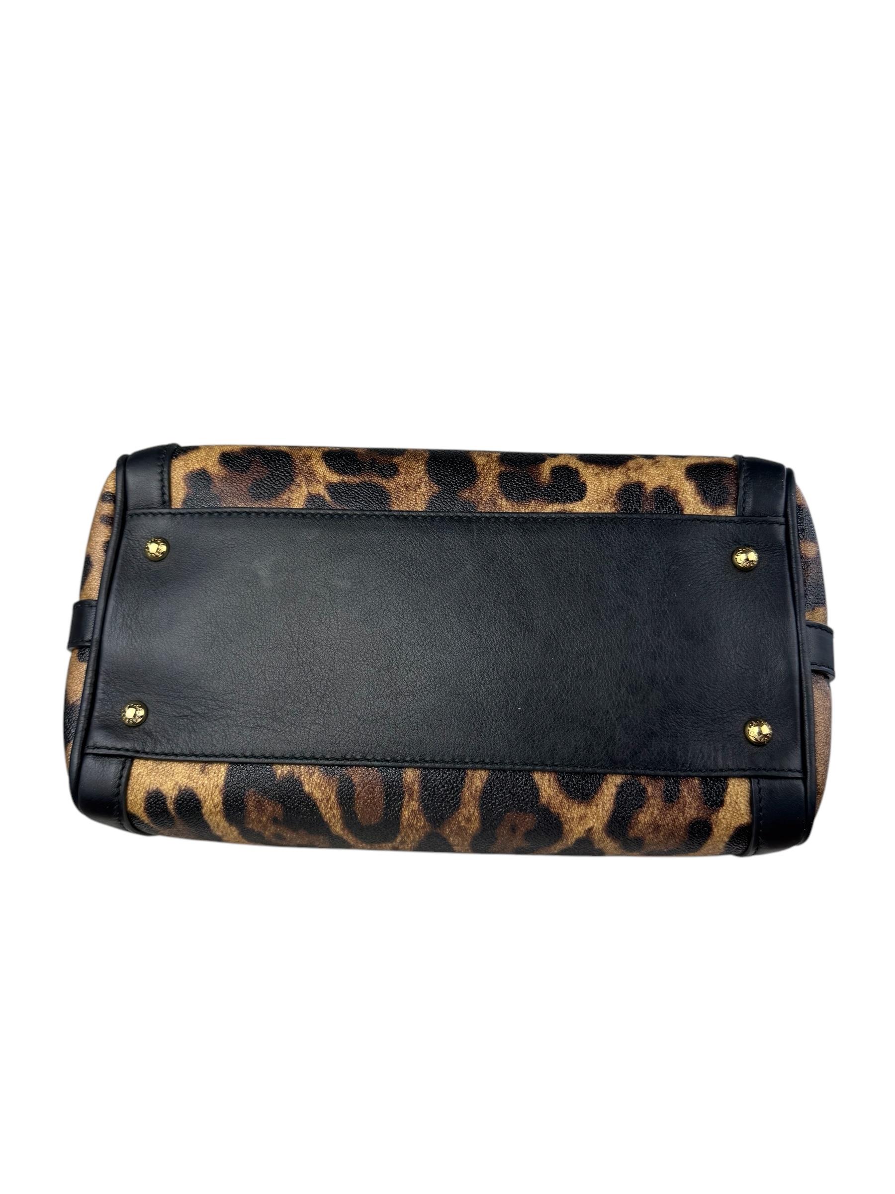 DOLCE GABBANA LEOPARD MISS BONITA HANDLE BAG
