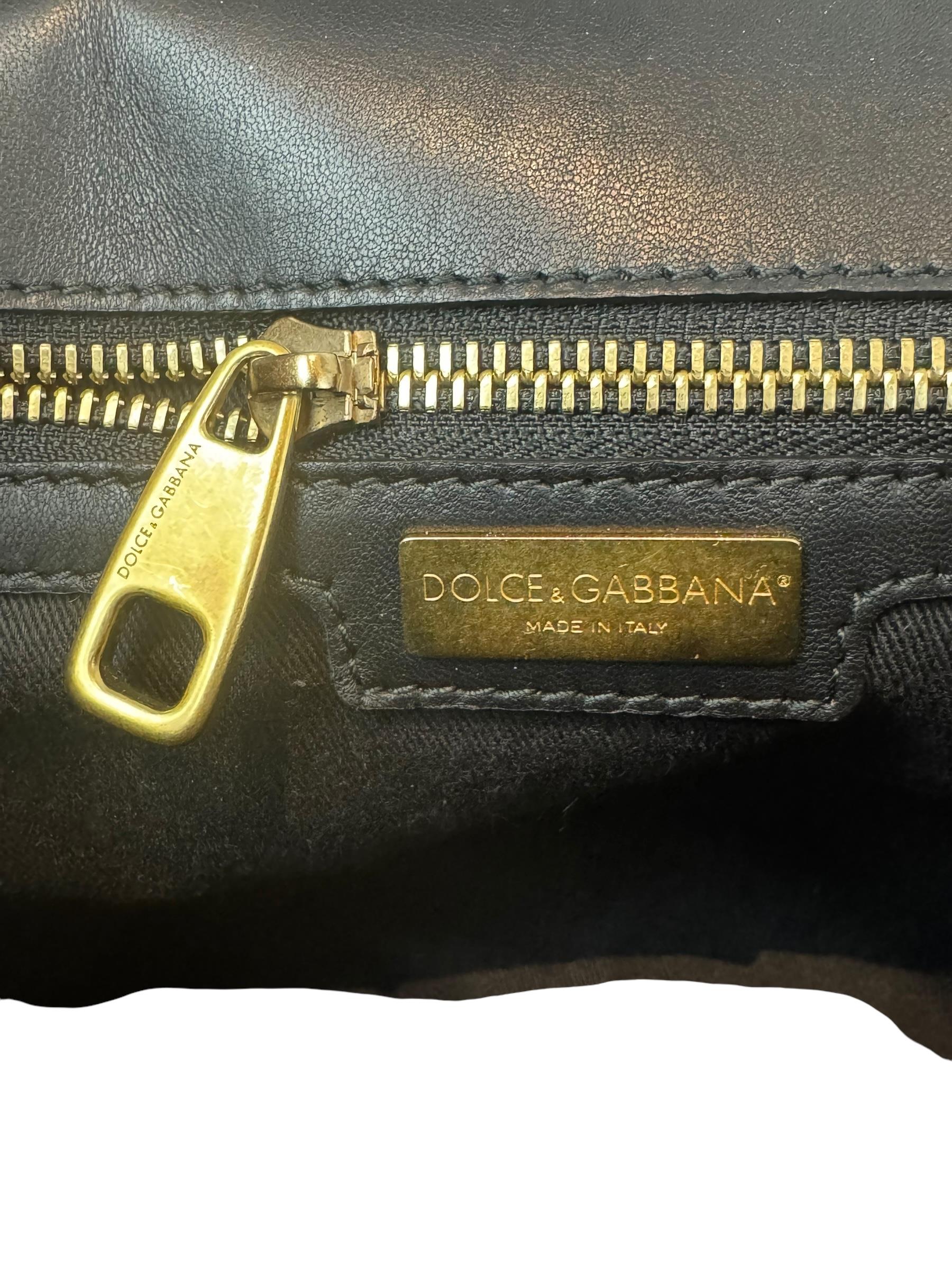 DOLCE GABBANA PONY HAIR LEOPARD SICILY BAG