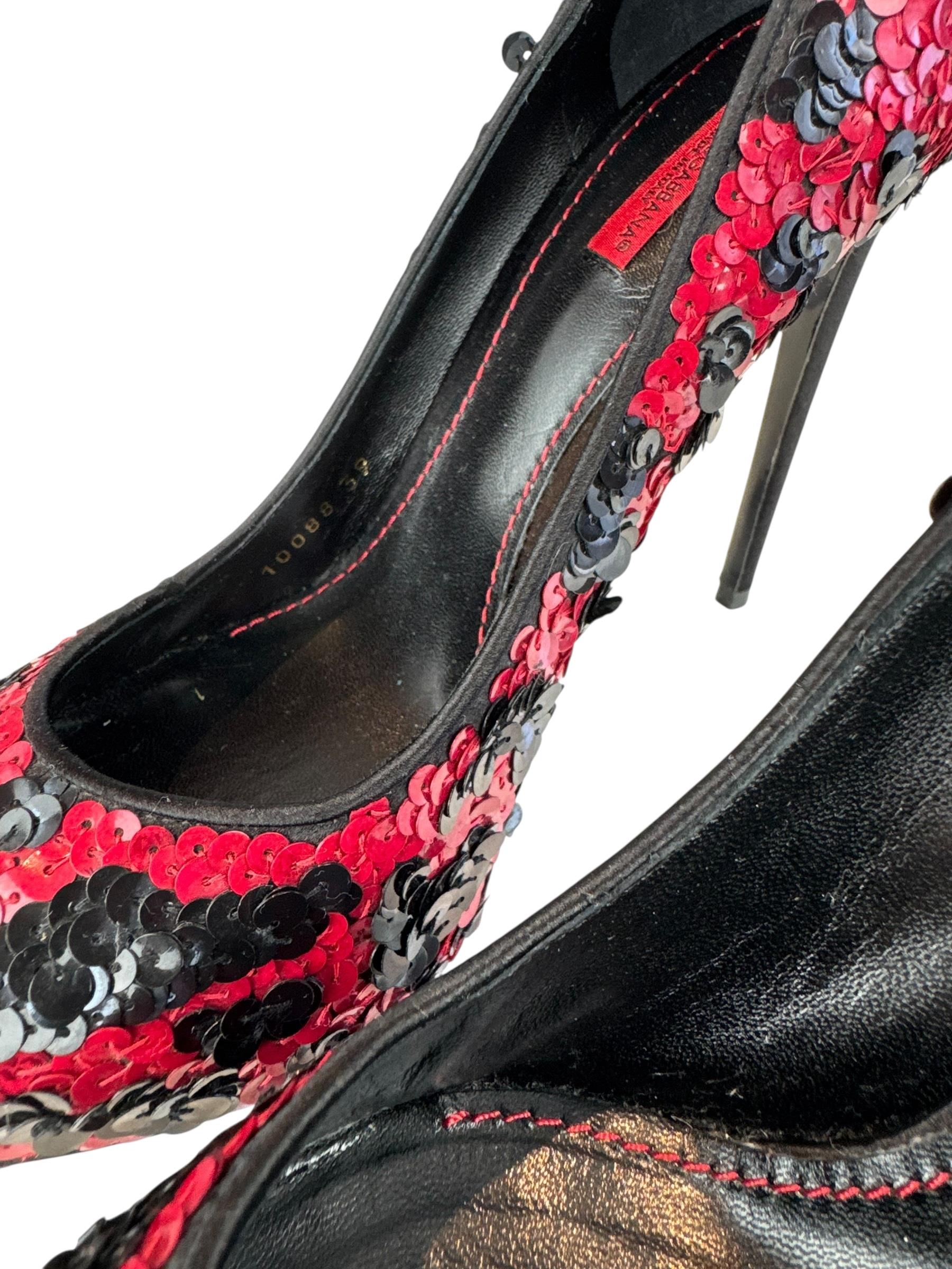 DOLCE GABBANA SEQUIN HIGH HEELS