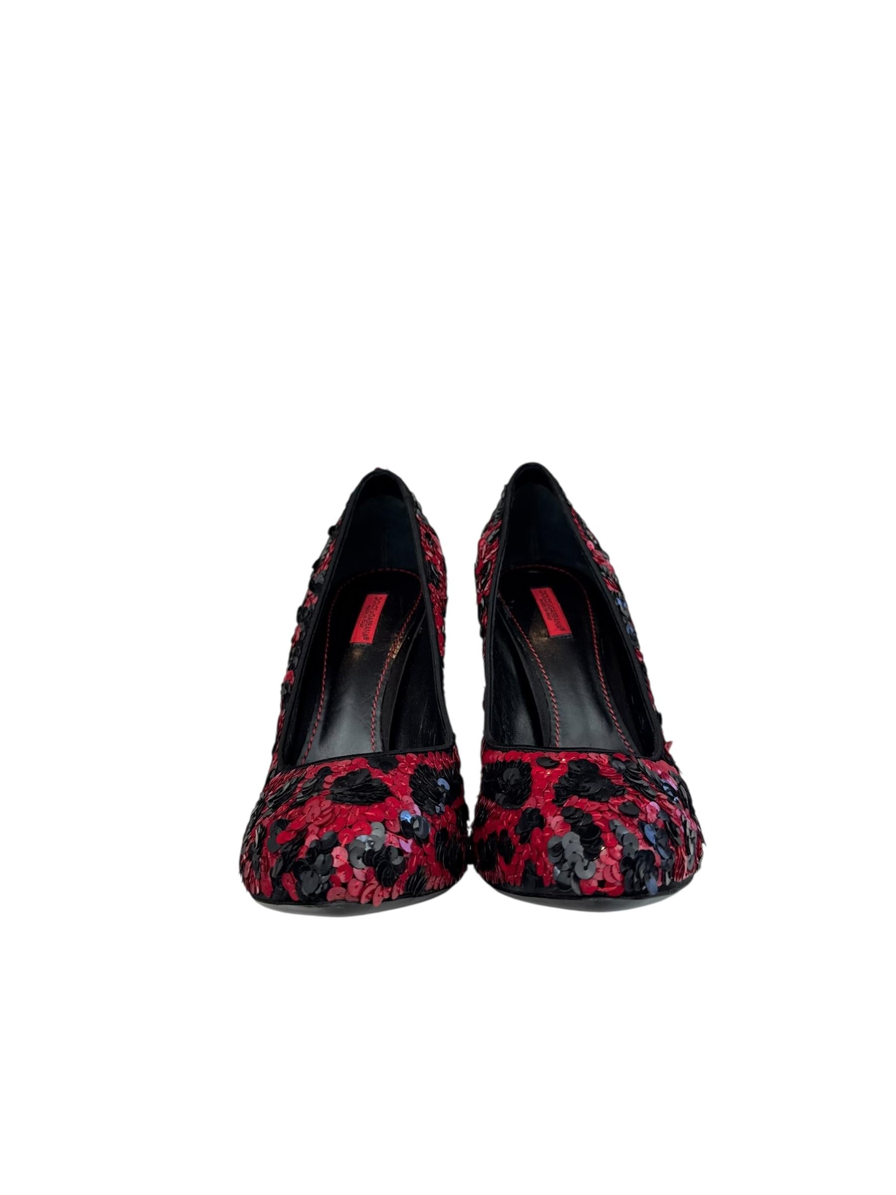 DOLCE GABBANA SEQUIN HIGH HEELS