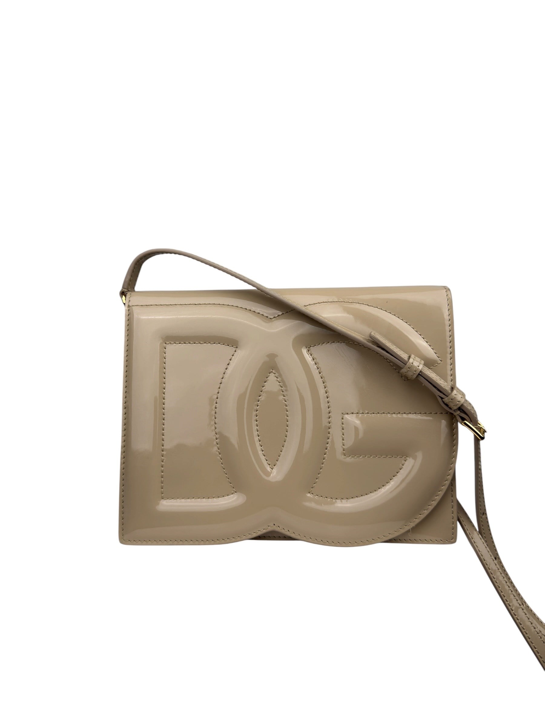 DOLCE GABBANA SHINY DG LOGO BAG