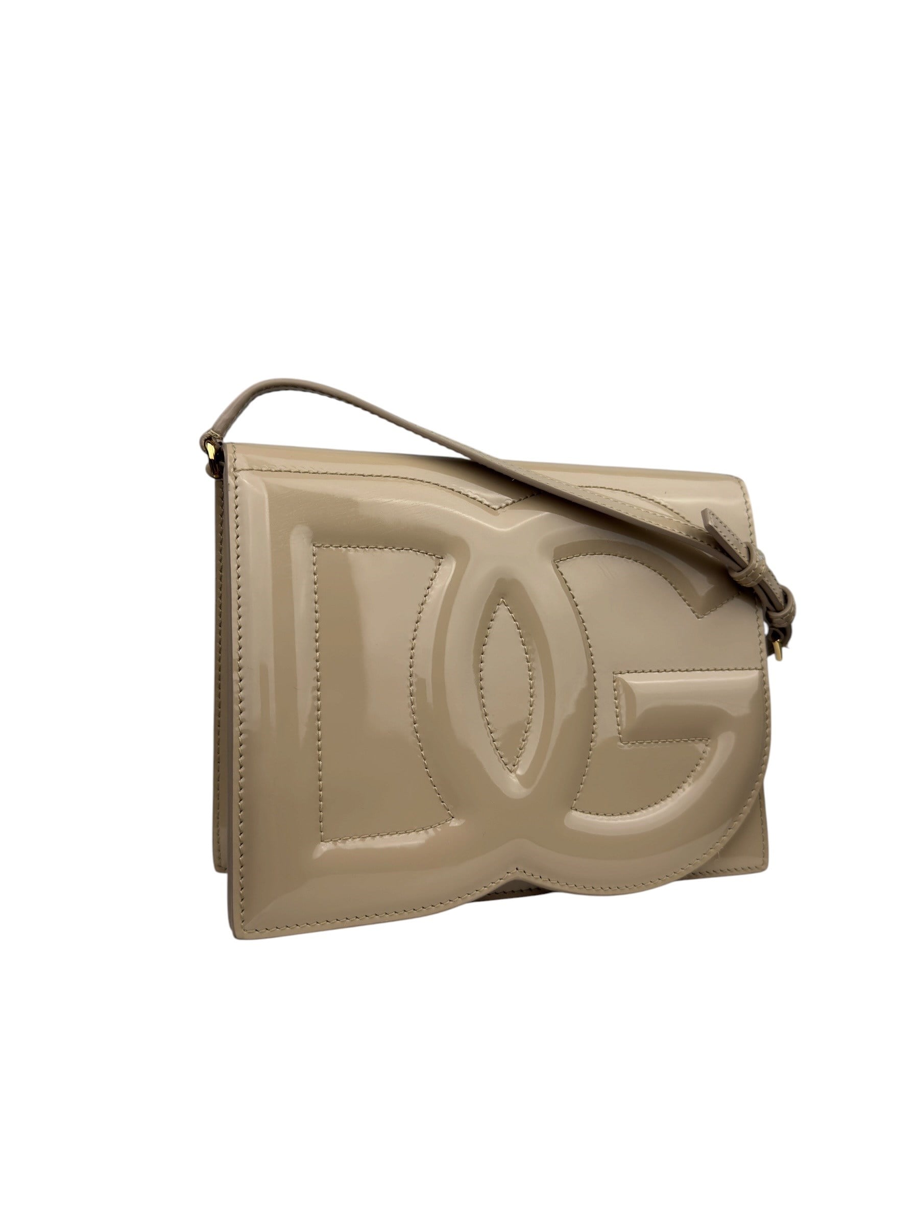 DOLCE GABBANA SHINY DG LOGO BAG