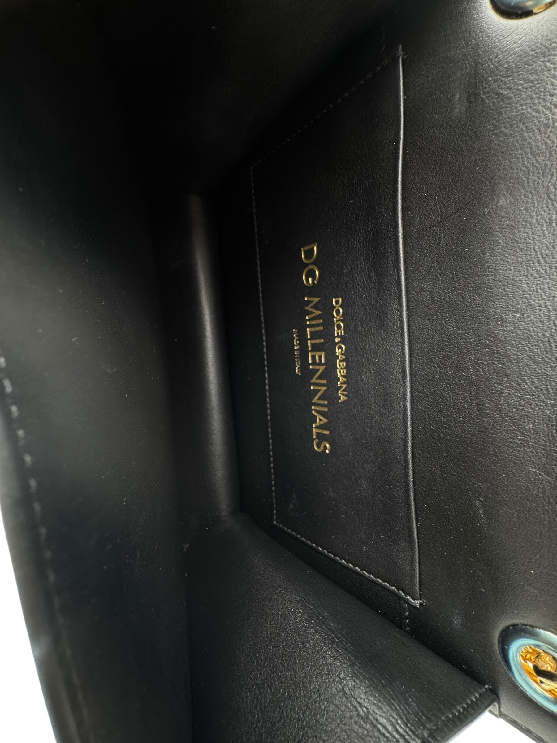 DOLCE GABBANA SILVER CHAIN  BAG