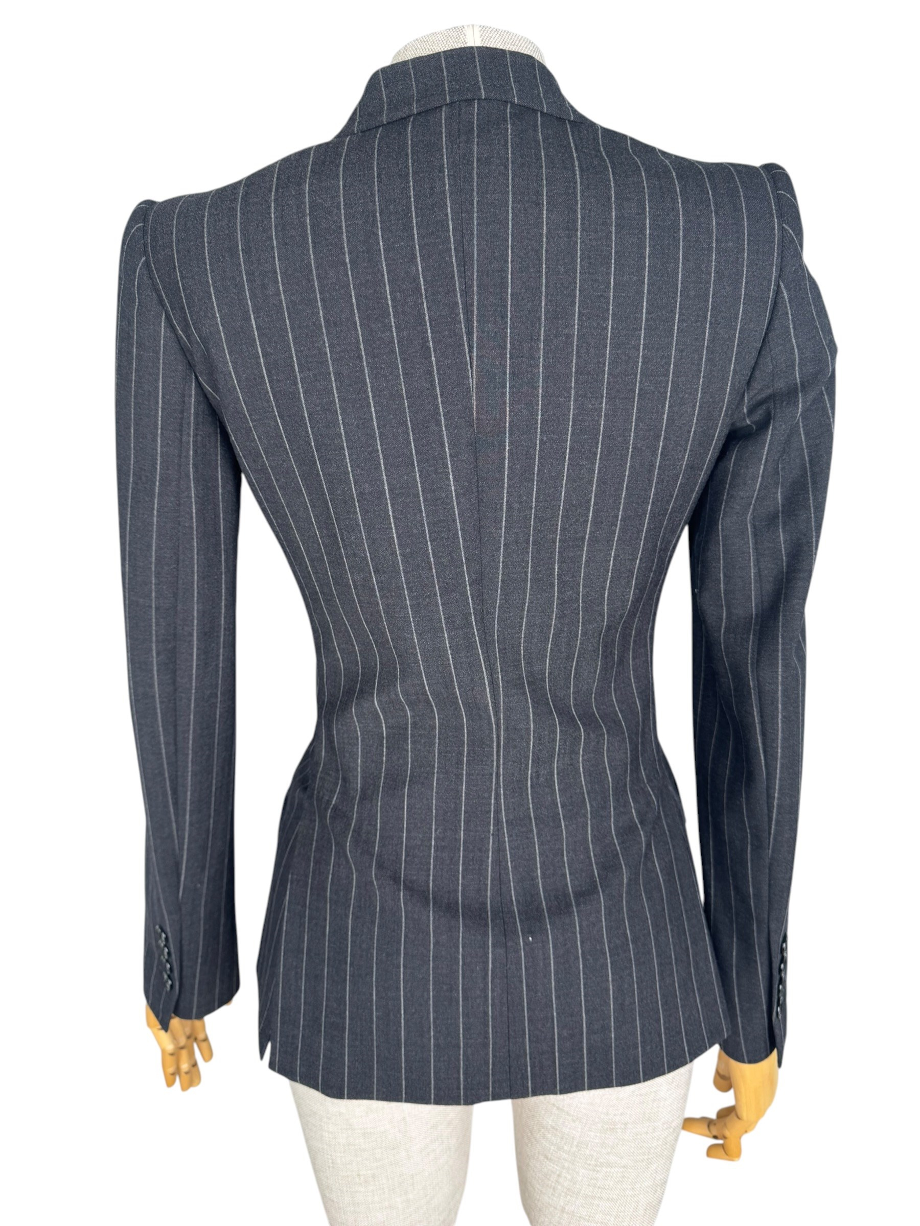 DOLCE GABBANA STRIPPED LEOPARD BLAZER JACKET