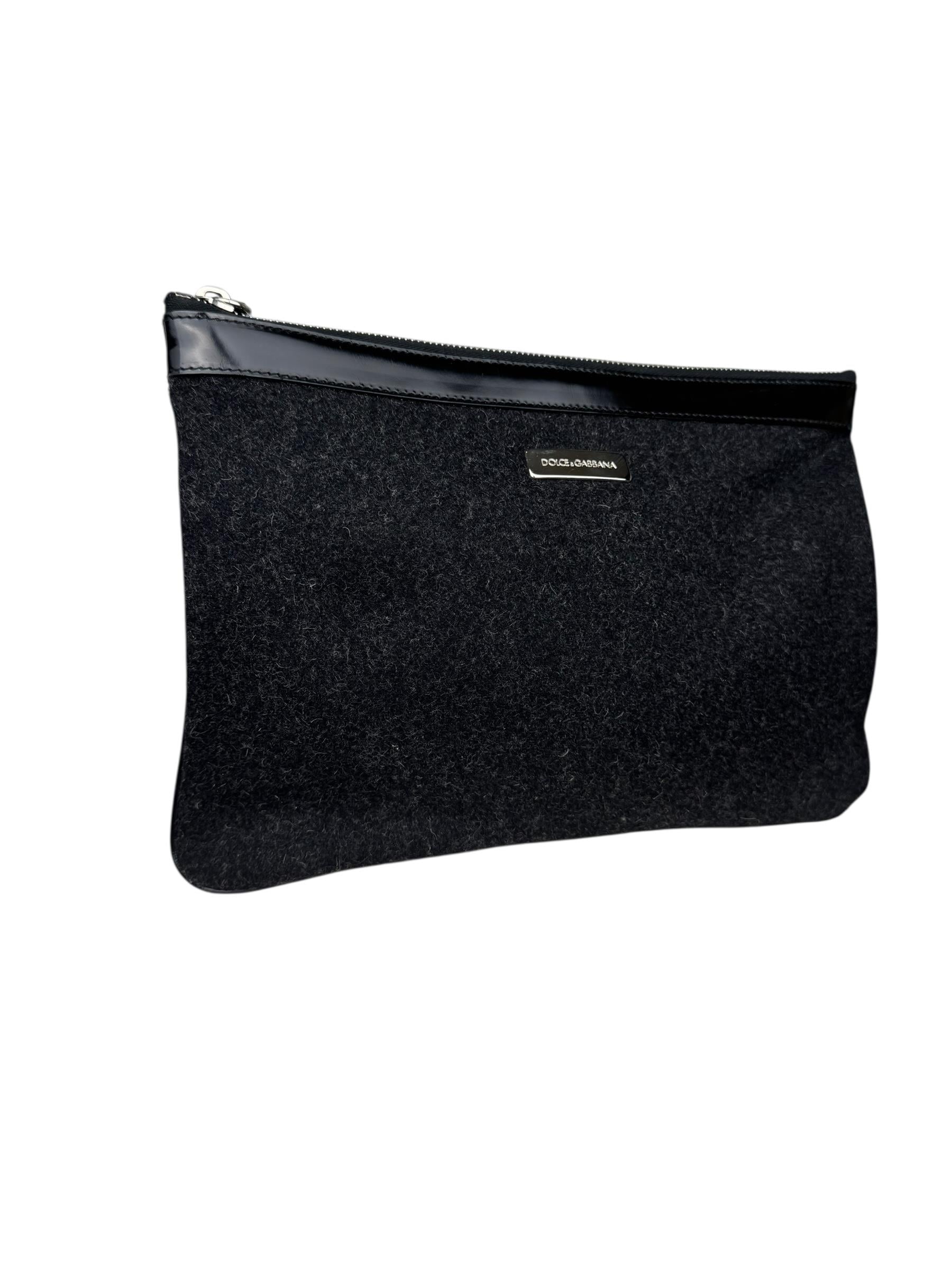 DOLCE GABBANA WOOL CLUTCH