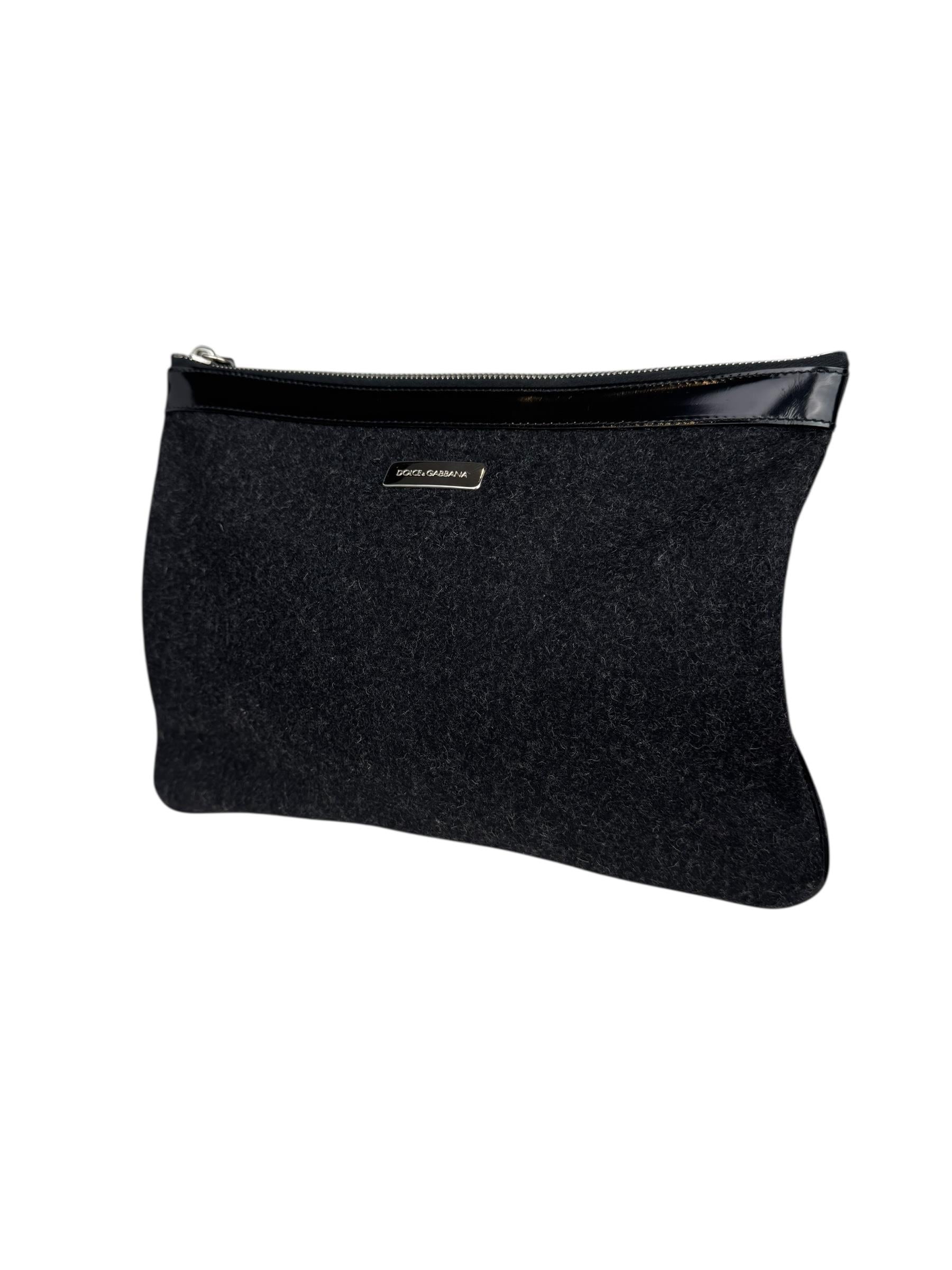 DOLCE GABBANA WOOL CLUTCH