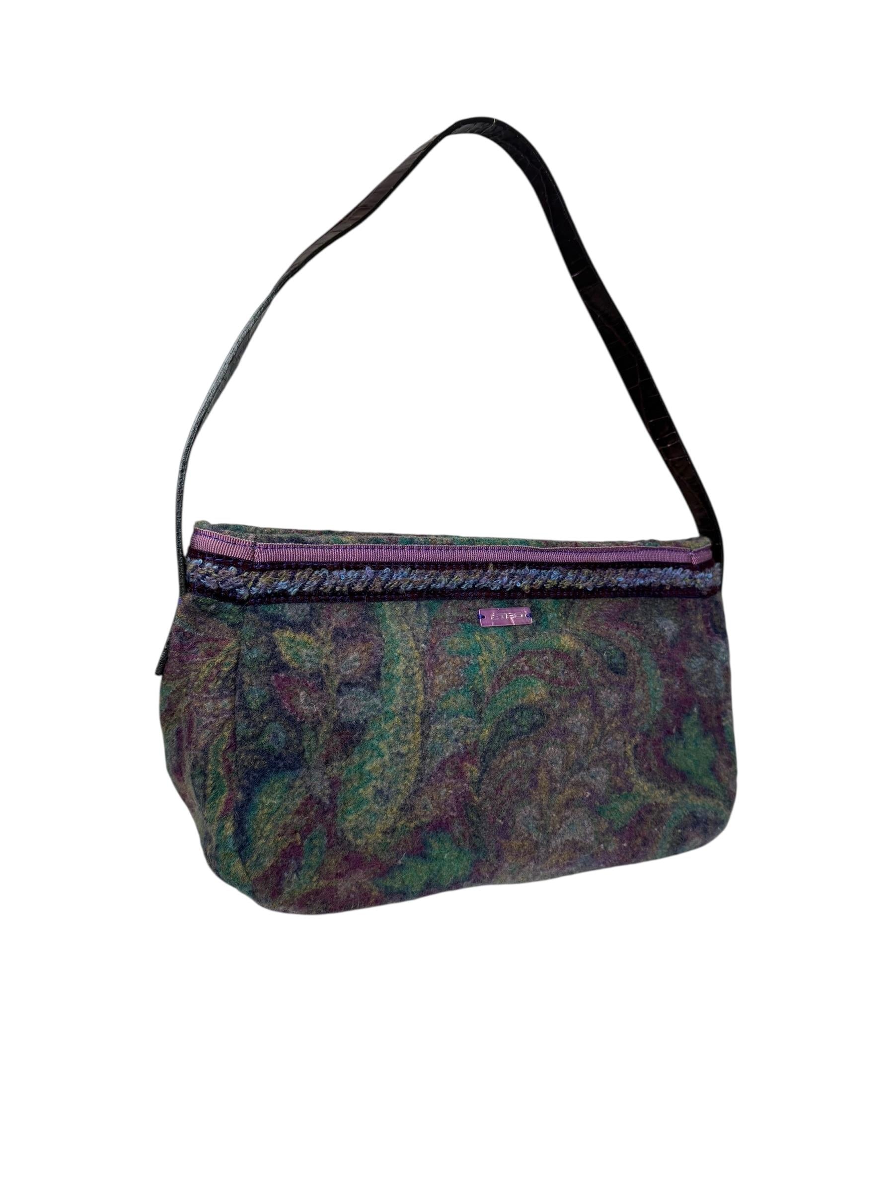 ETRO CARPET WOOL SHOULDER BAG