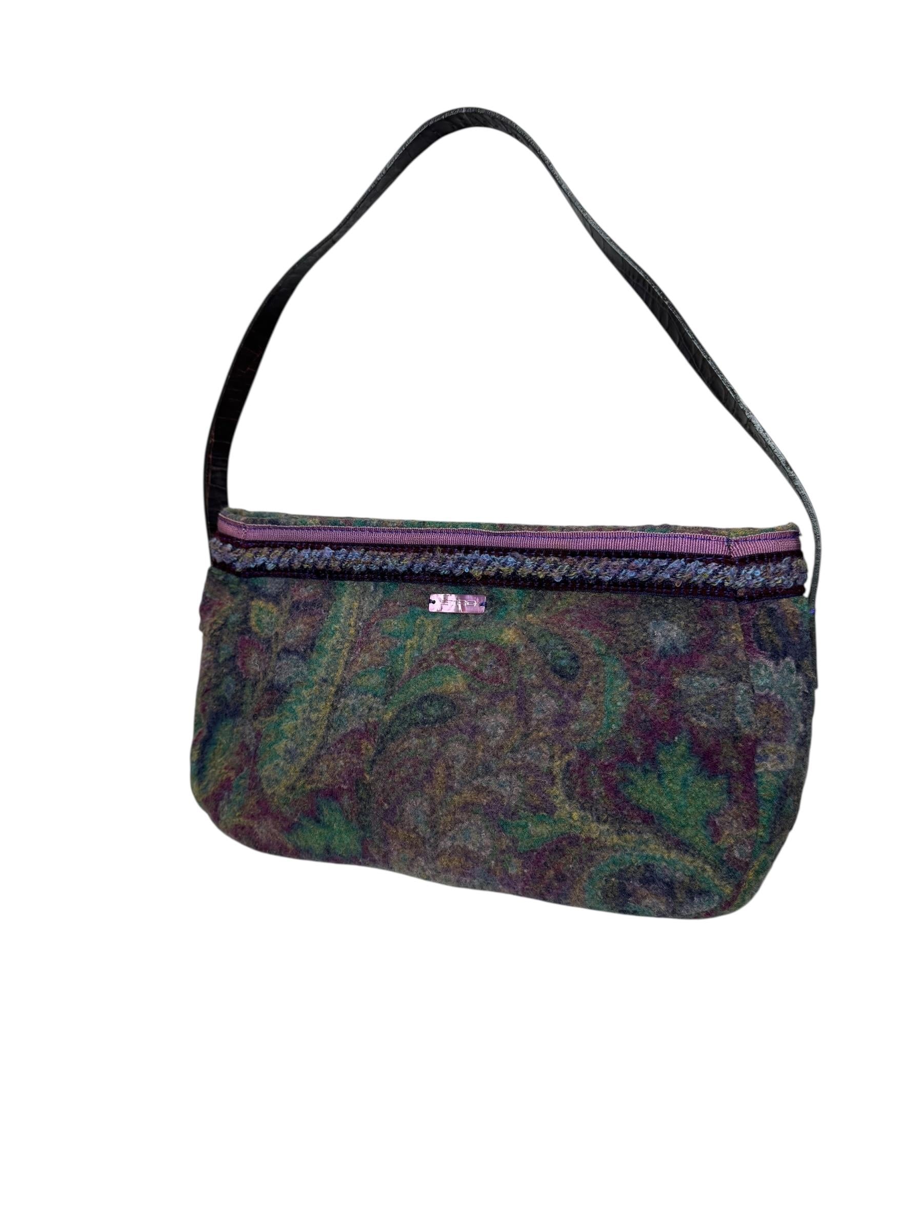 ETRO CARPET WOOL SHOULDER BAG
