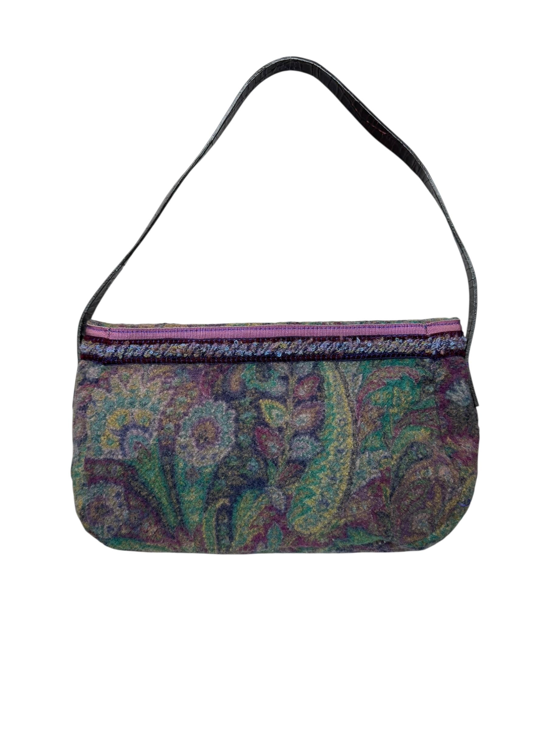 ETRO CARPET WOOL SHOULDER BAG