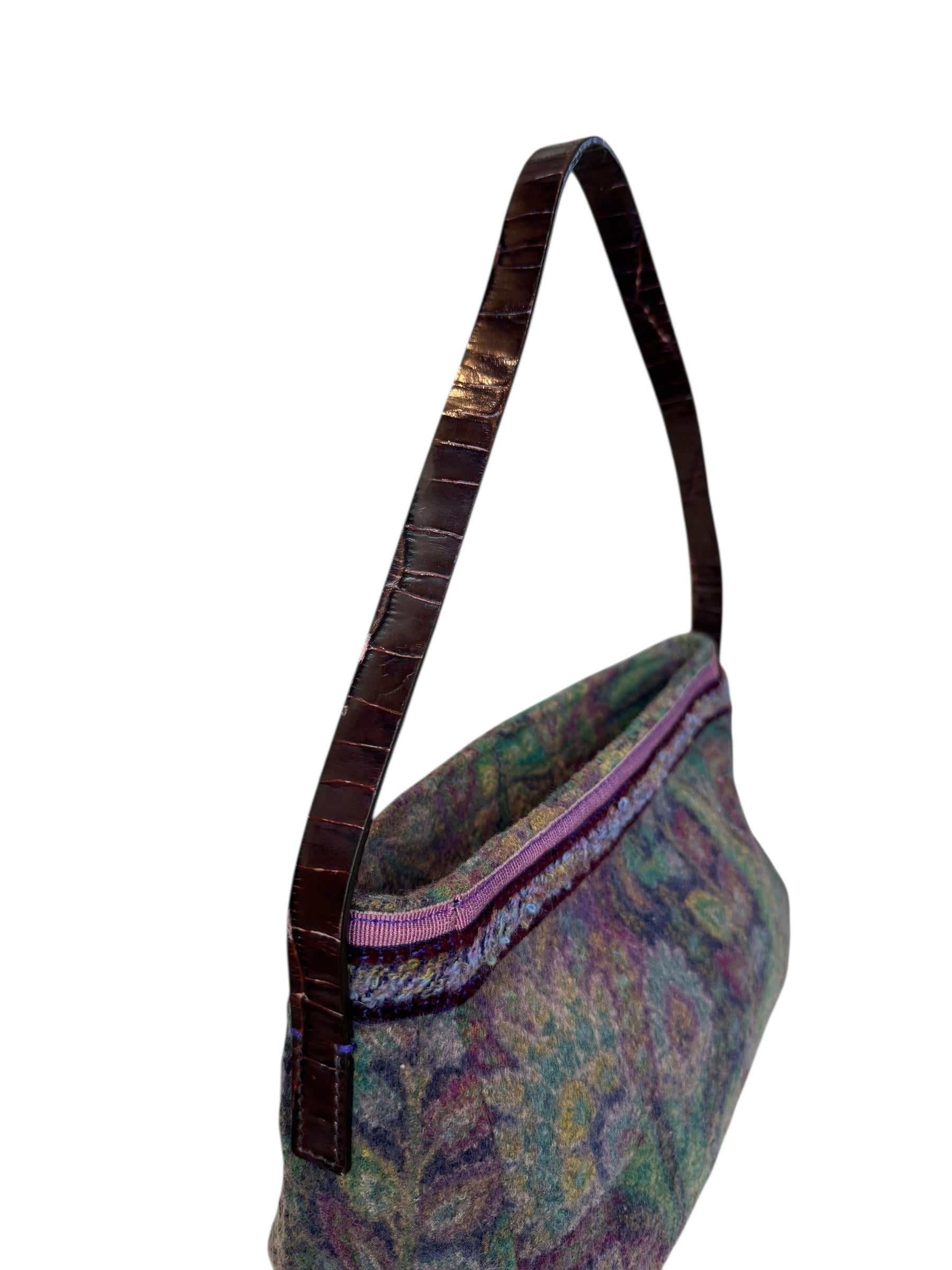 ETRO CARPET WOOL SHOULDER BAG
