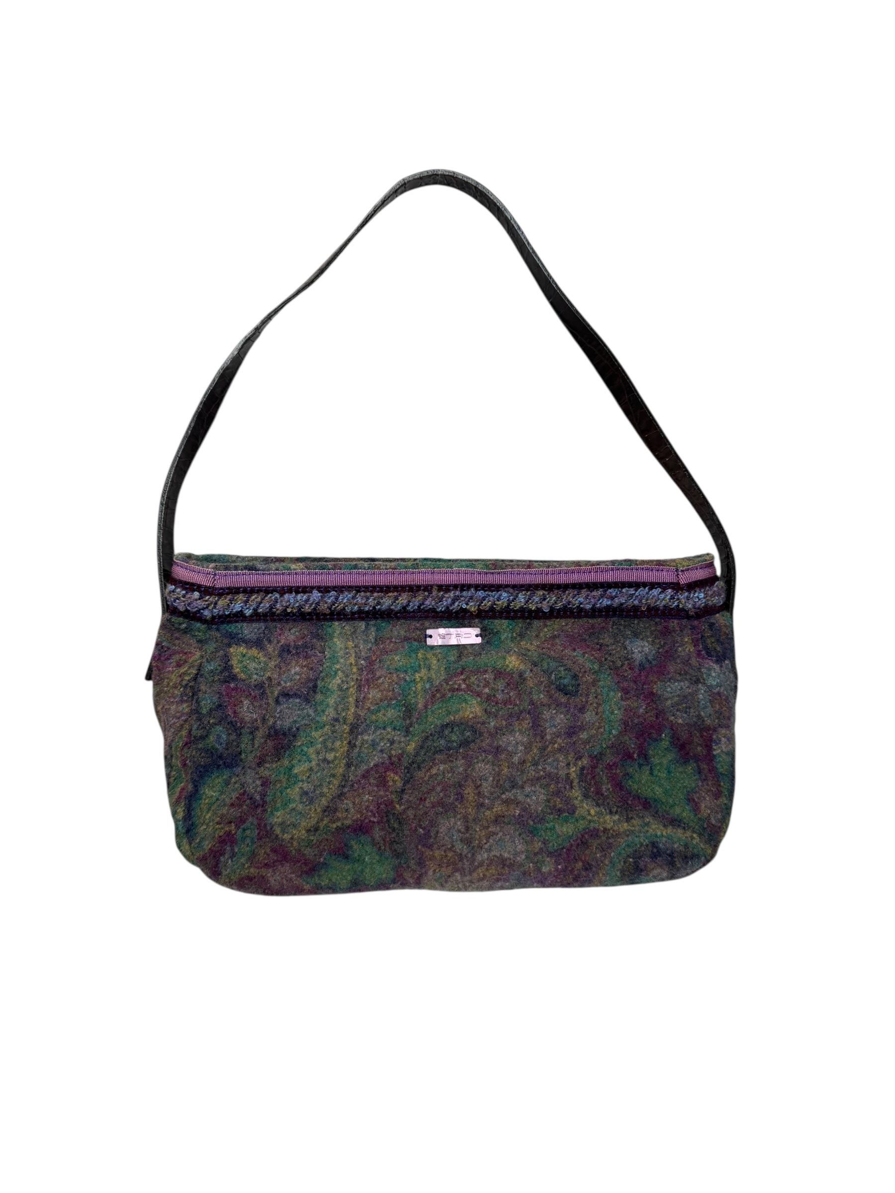 ETRO CARPET WOOL SHOULDER BAG