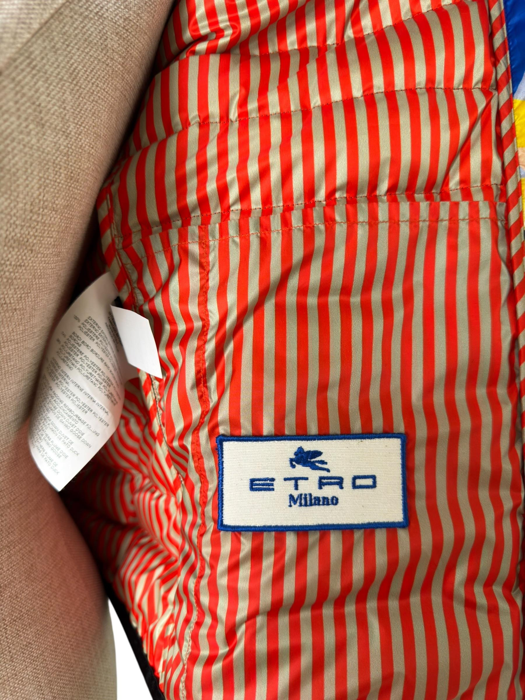 ETRO MULTICOLOR PUFFER GILET