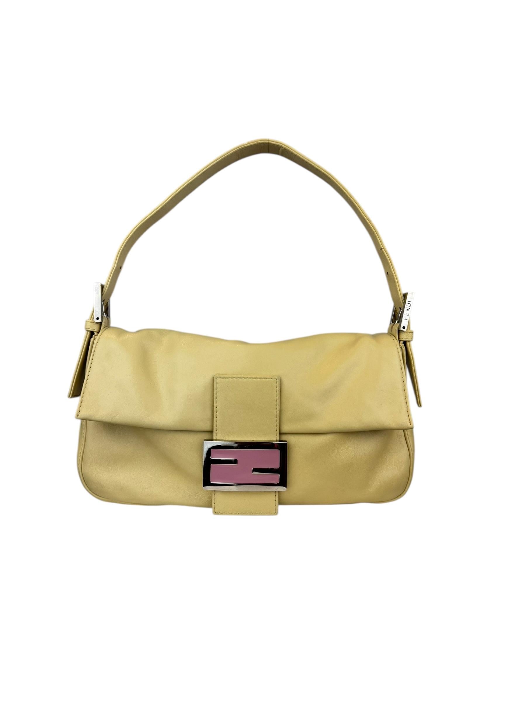 FENDI BEIGE PINK BAGUETTE