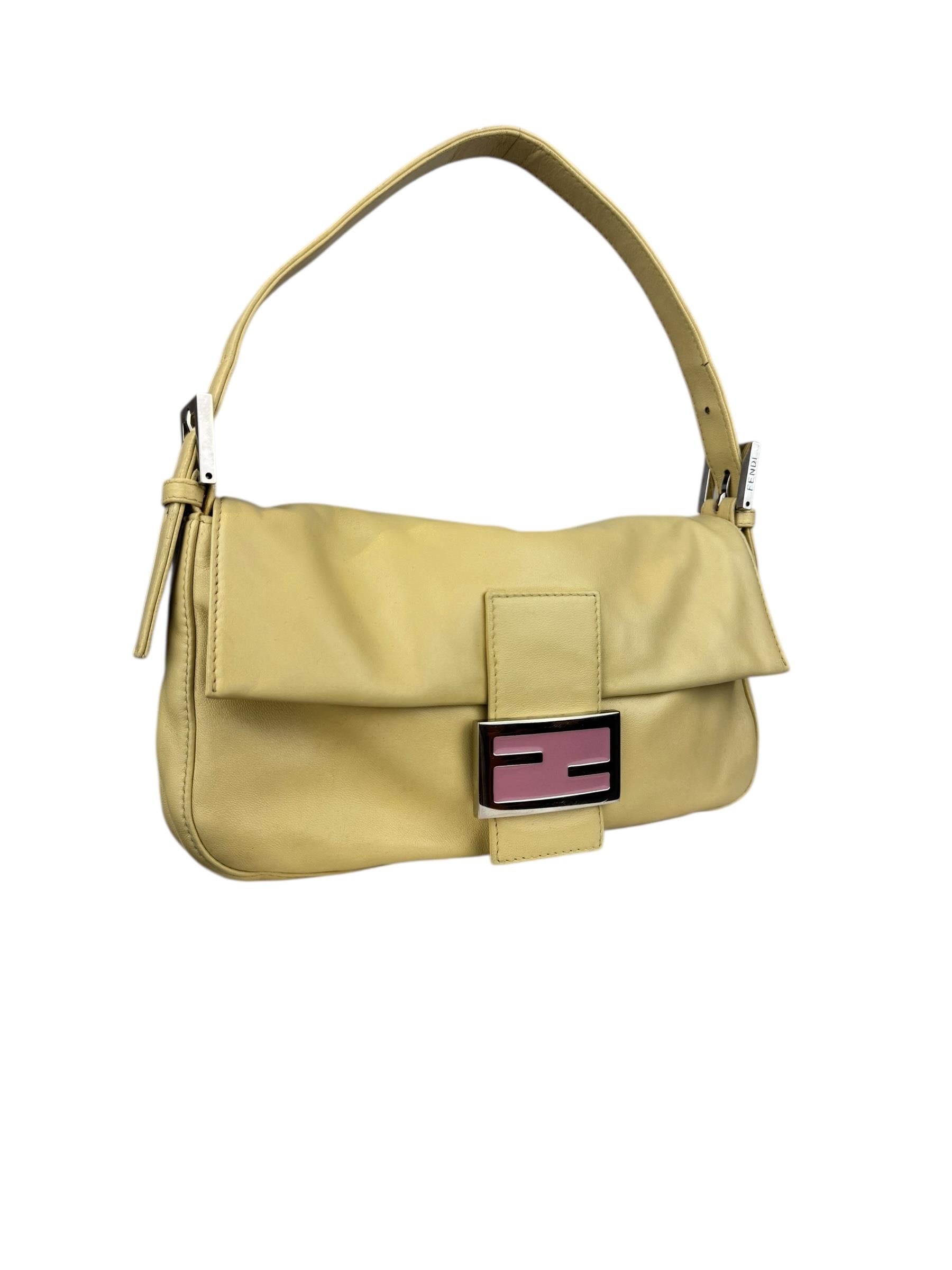 FENDI BEIGE PINK BAGUETTE