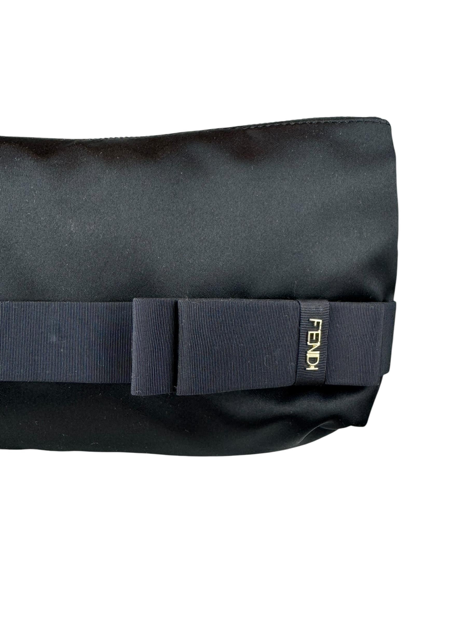 FENDI BLACK CANVAS CLUTCH