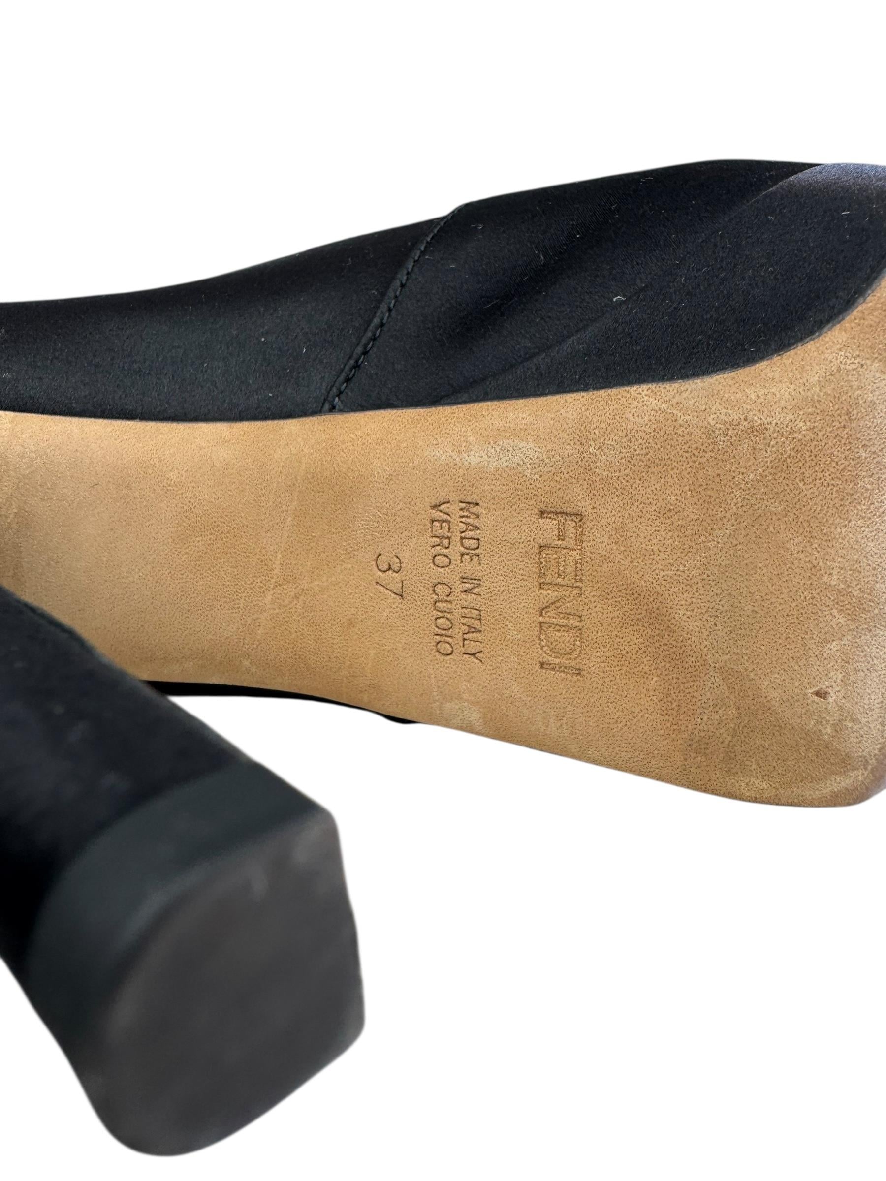 FENDI BLACK RIBBON HEELS