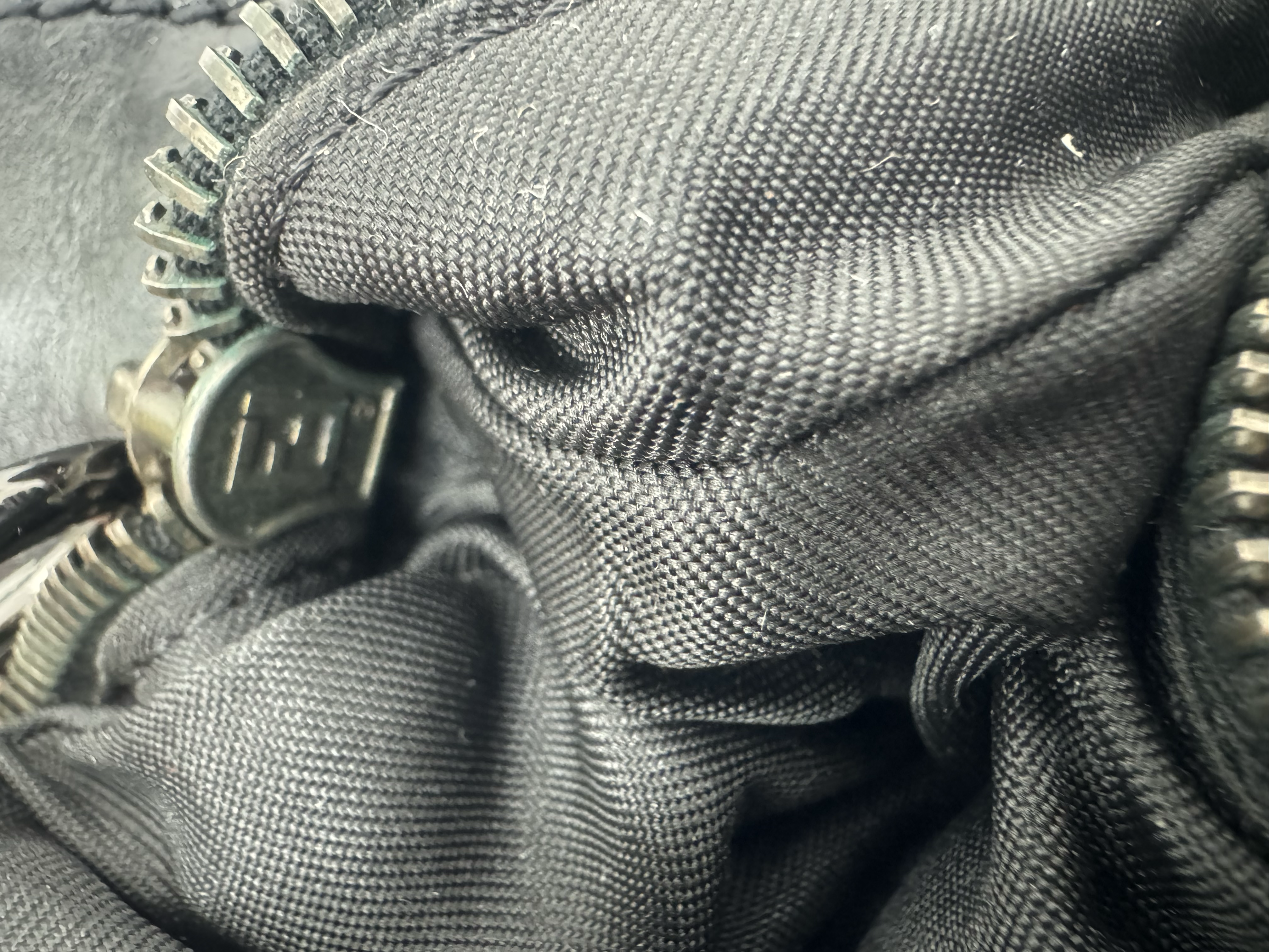 FENDI BLACK ZUCCA SHOULDER BAG