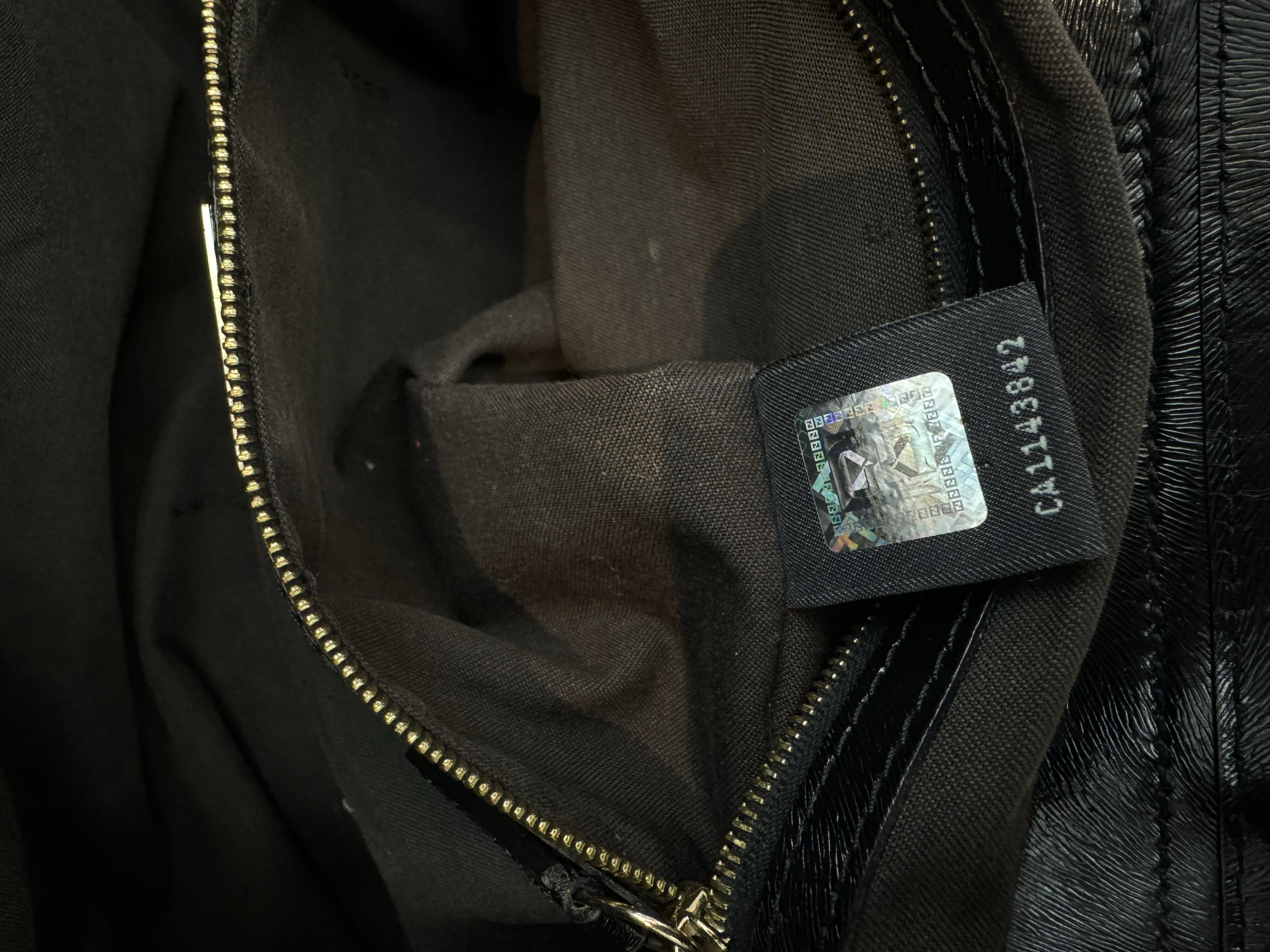 FENDI BLACK ZUCCA SHOULDER BAG