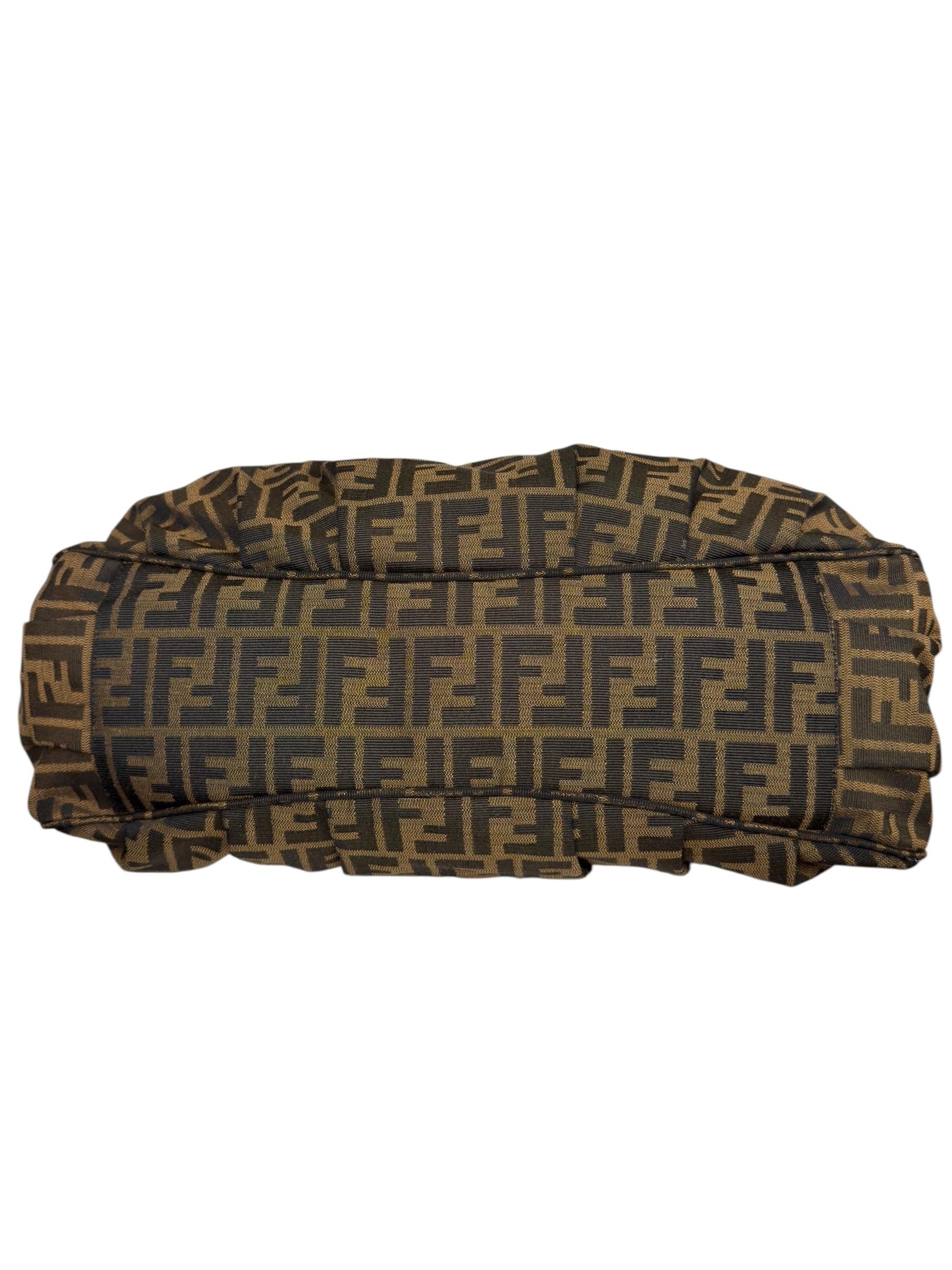 FENDI BROWN ZUCCA SHOULDER BAG