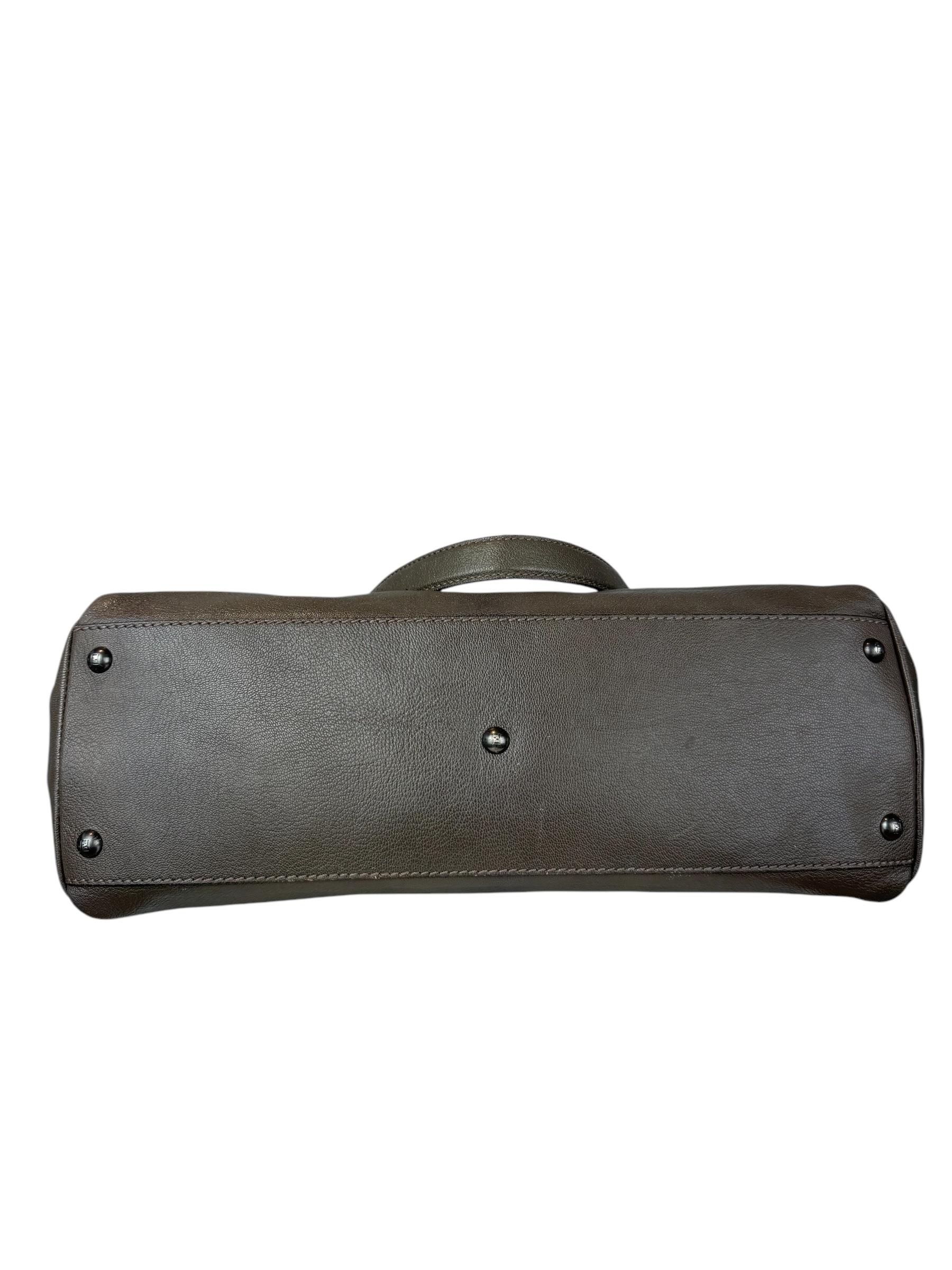 FENDI GRAY PEEKABOO SHOULDER BAG