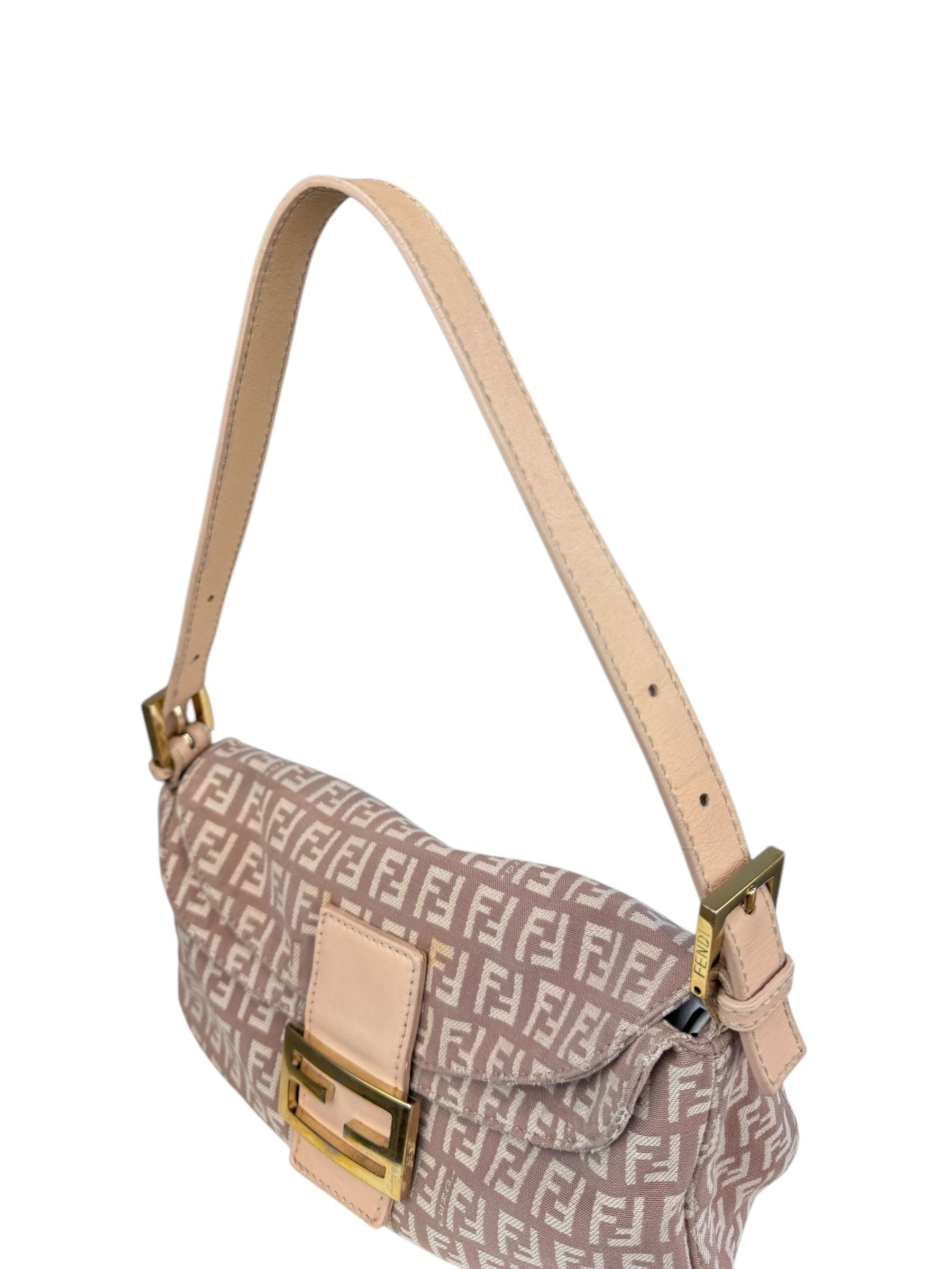 FENDI PINK ZUCCA BAGUETTE