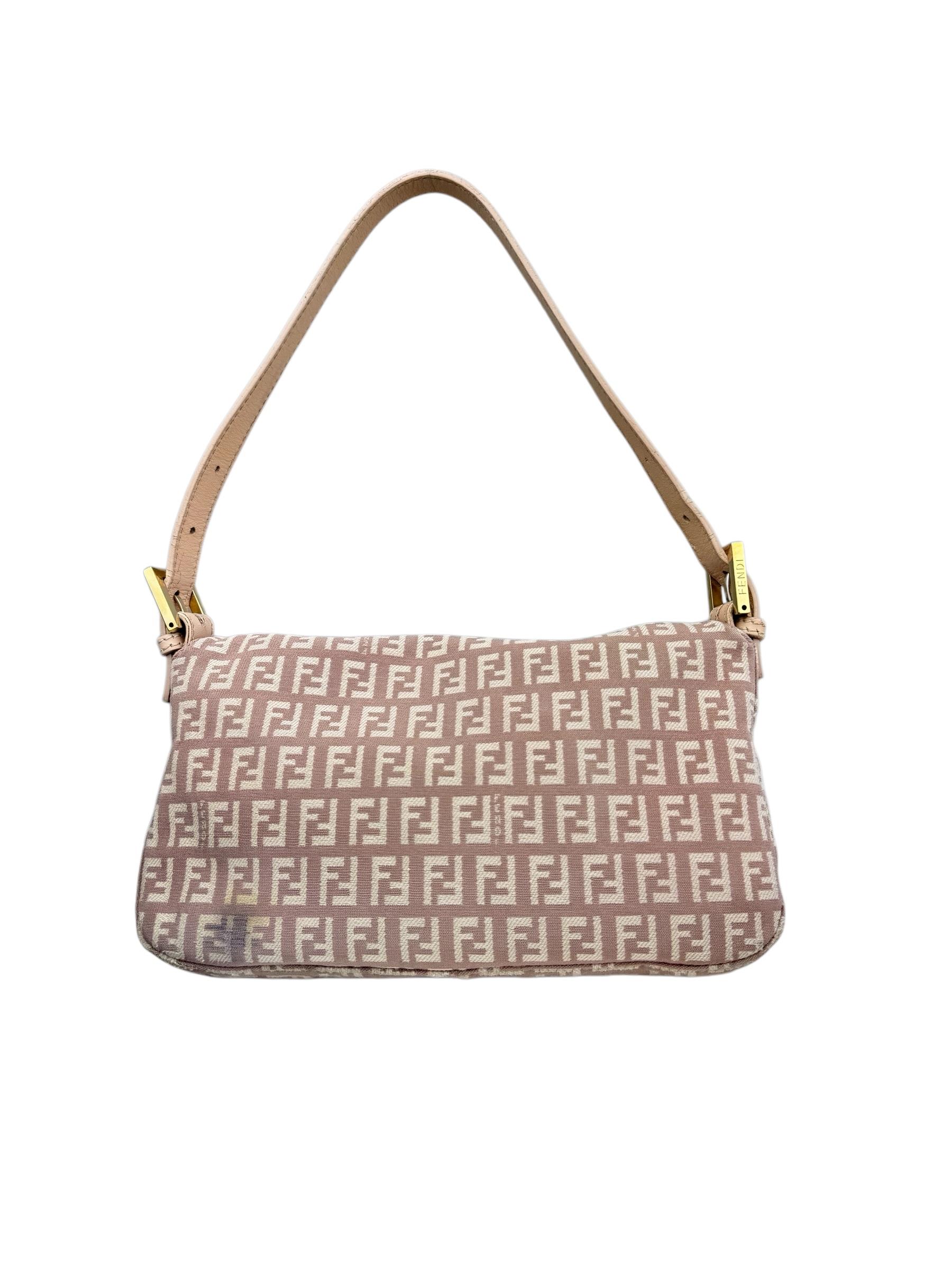 FENDI PINK ZUCCA BAGUETTE