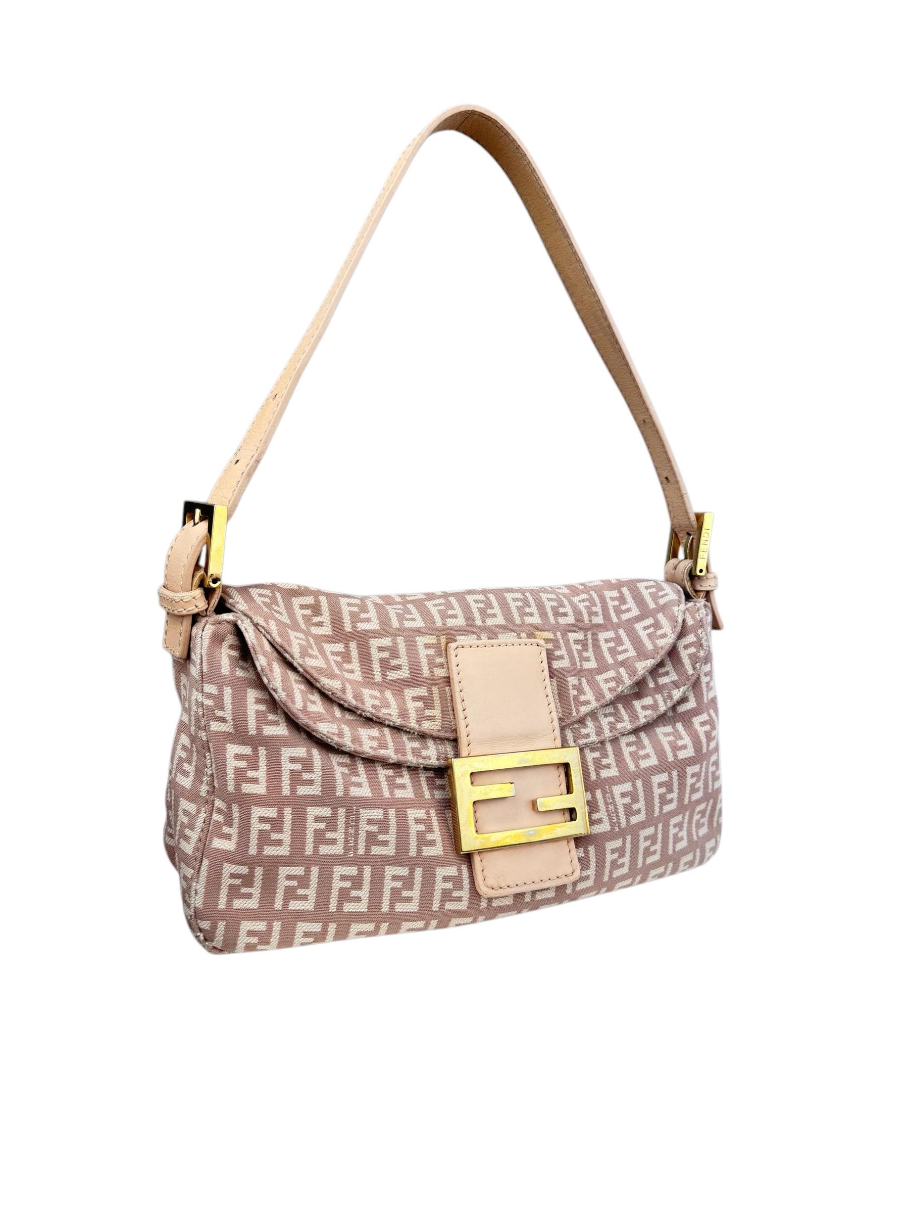FENDI PINK ZUCCA BAGUETTE