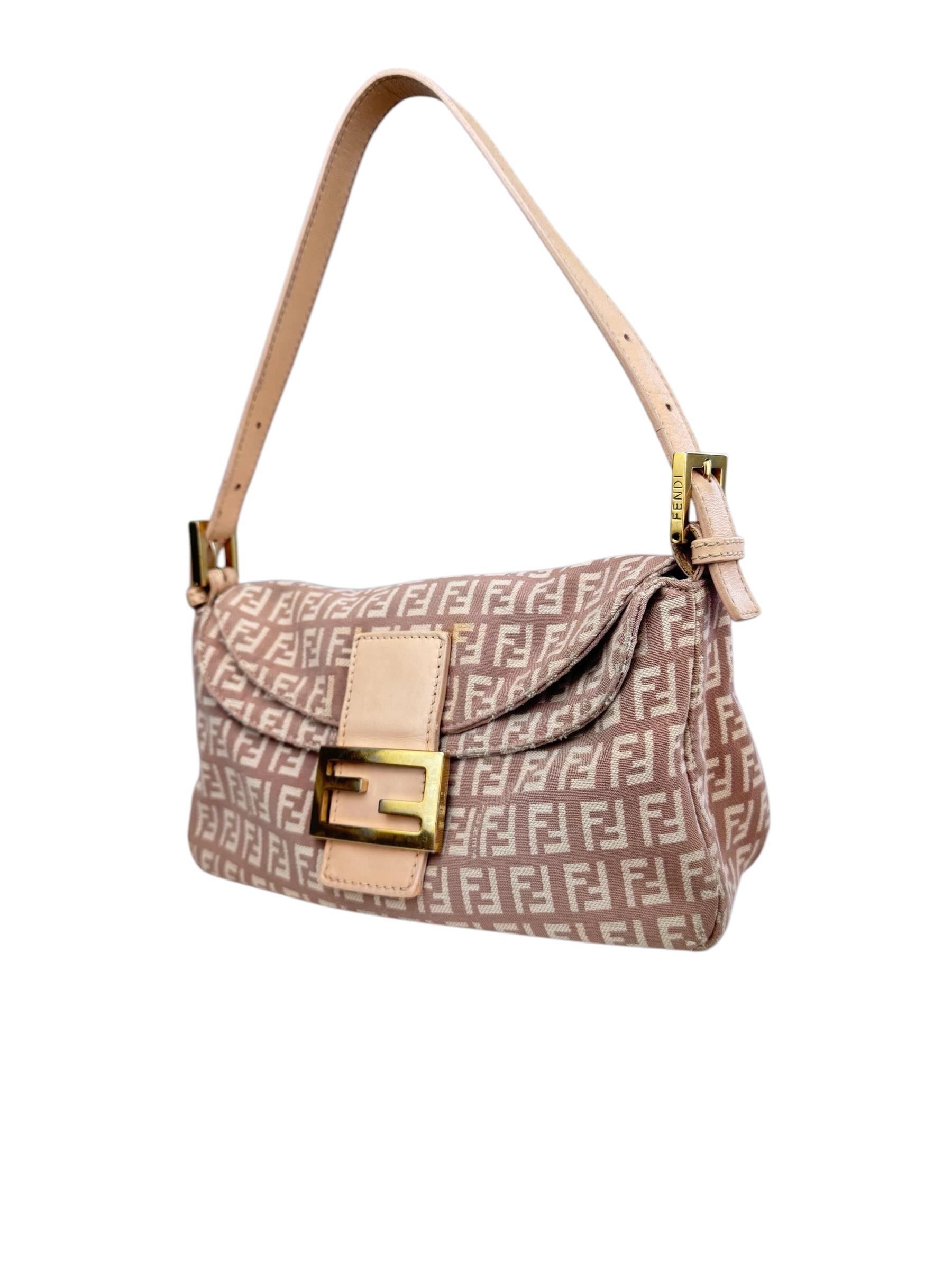 FENDI PINK ZUCCA BAGUETTE