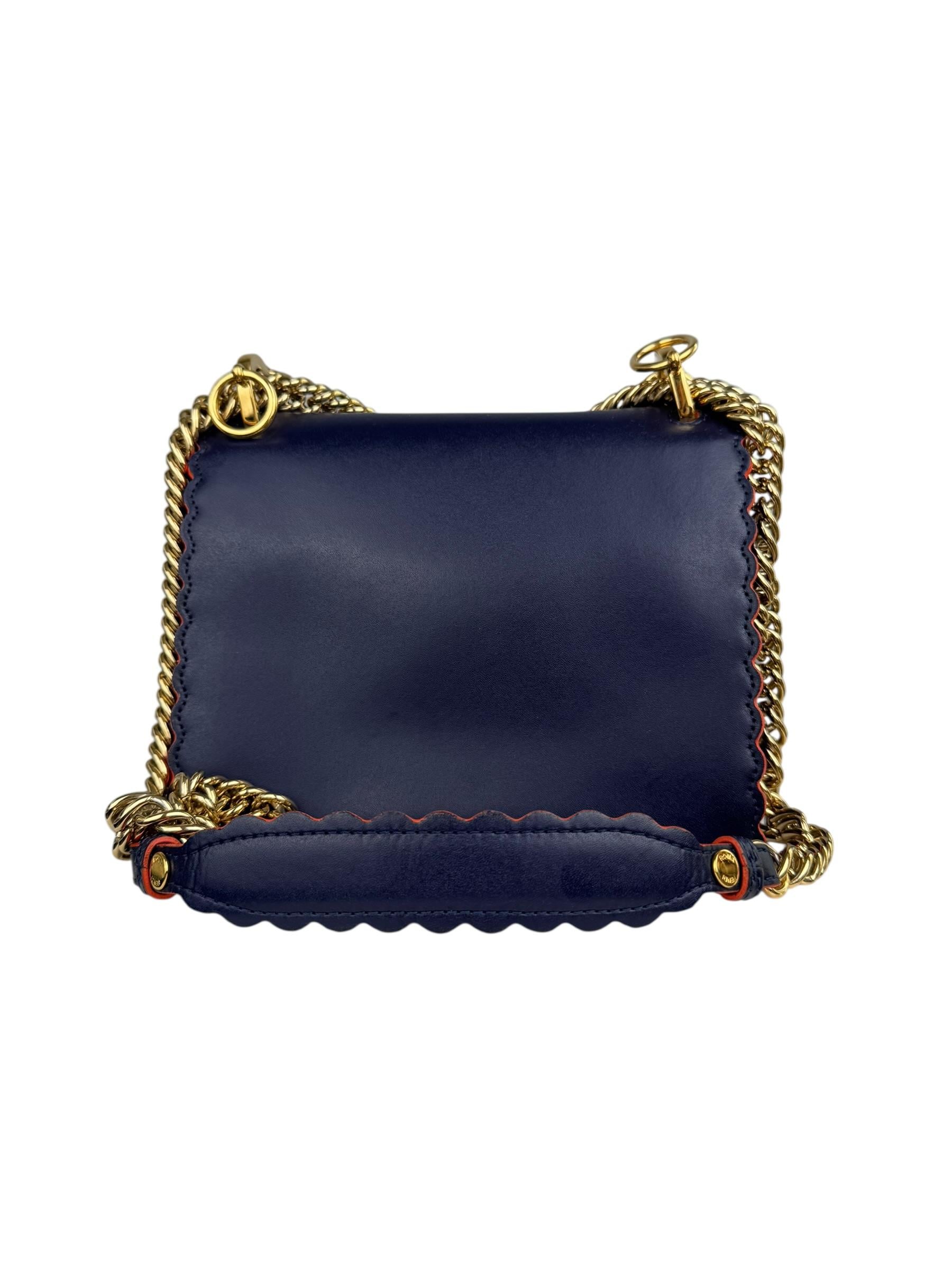 FENDI SMALL SCALLOPED LEATHER I KAN BAG