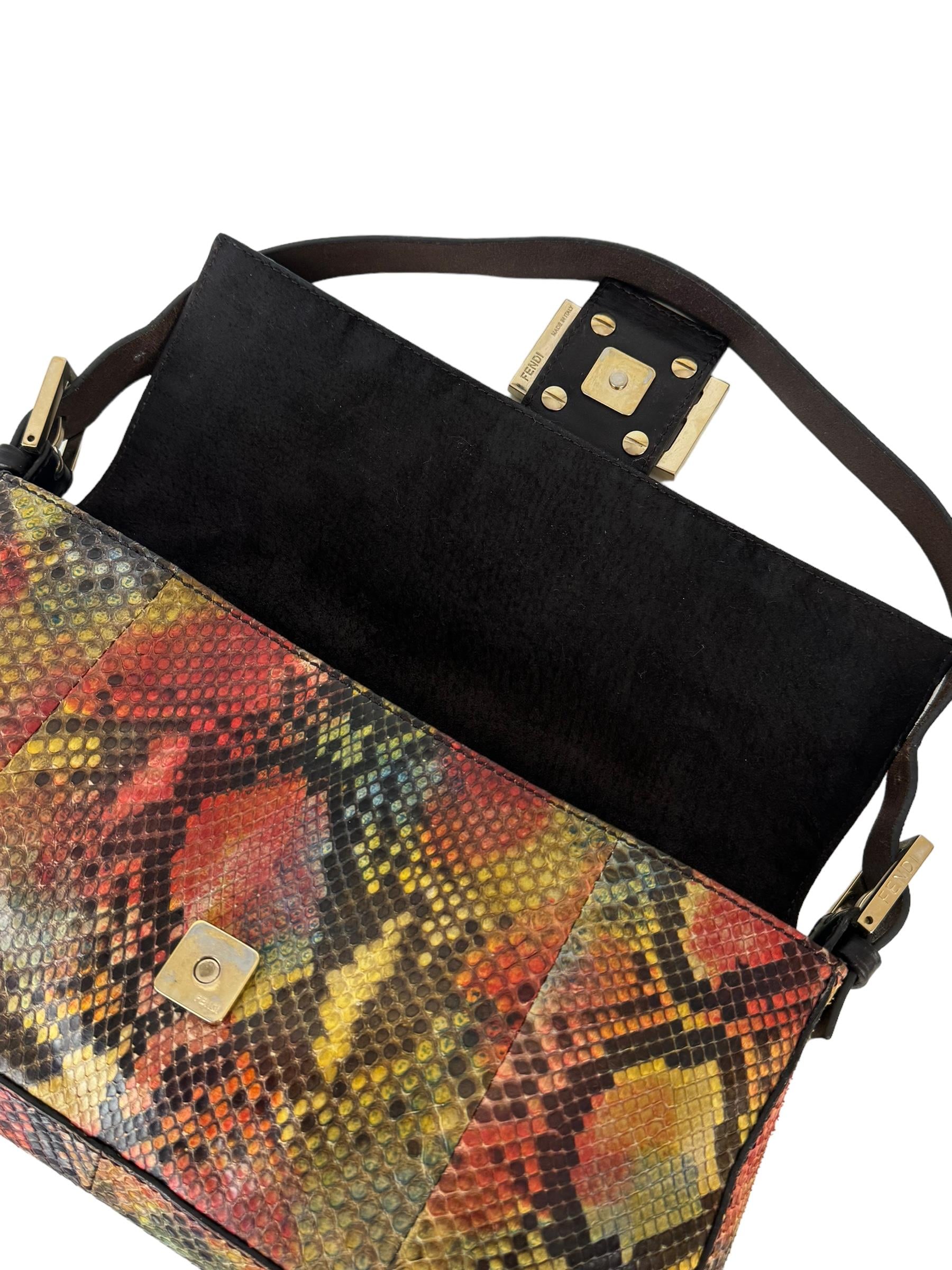 FENDI SNAKESKIN MULTICOLOR BAGUETTE