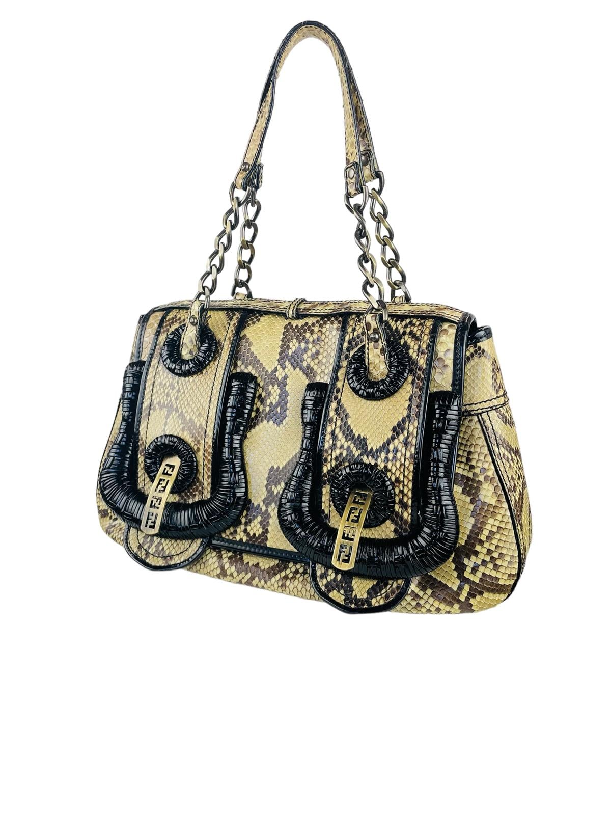 FENDI SNAKESKIN SHOULDER BAG