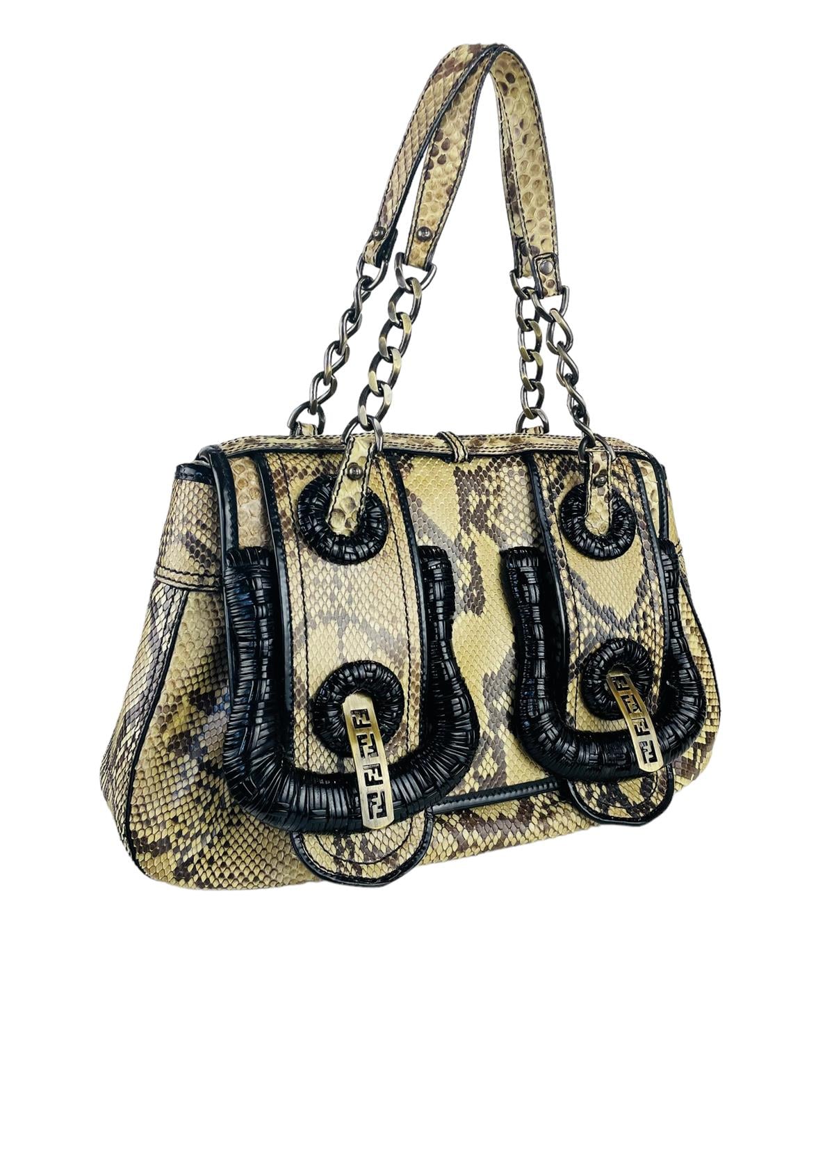 FENDI SNAKESKIN SHOULDER BAG
