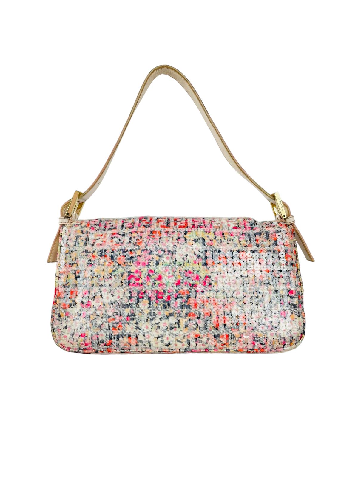 FENDI SQUIN EMBELLISHED BAGUETTE