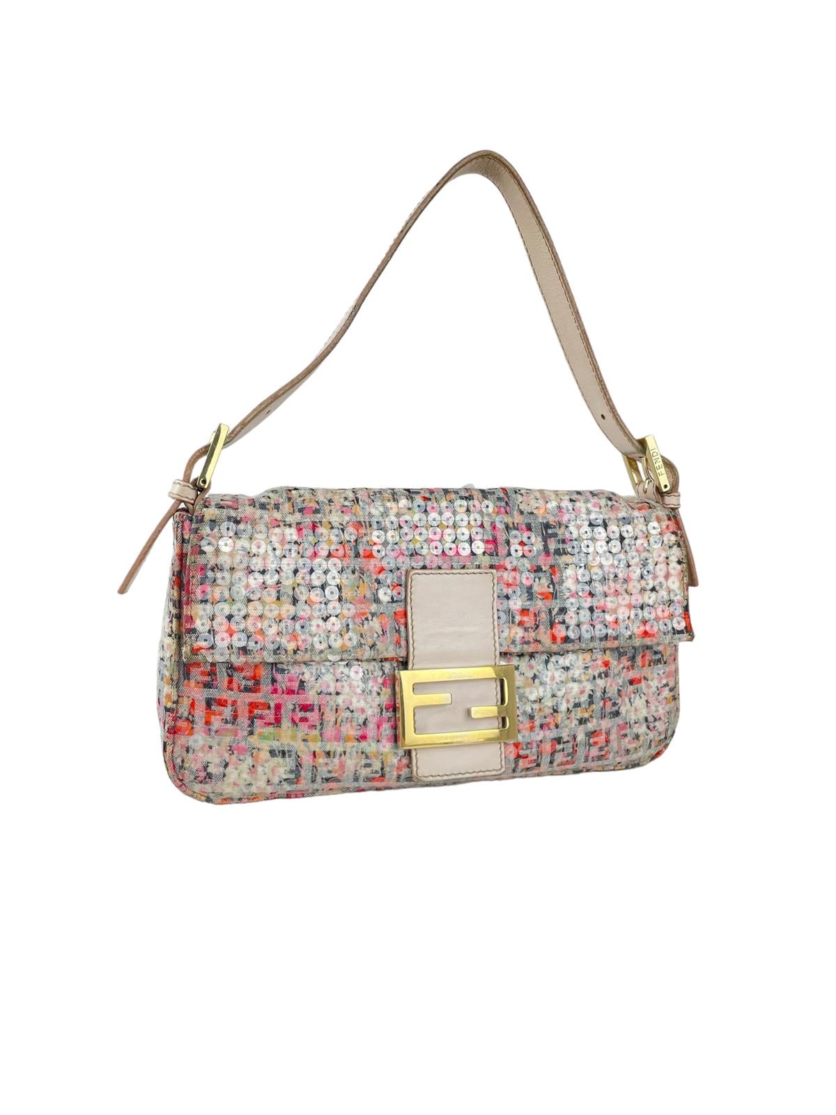 FENDI SQUIN EMBELLISHED BAGUETTE