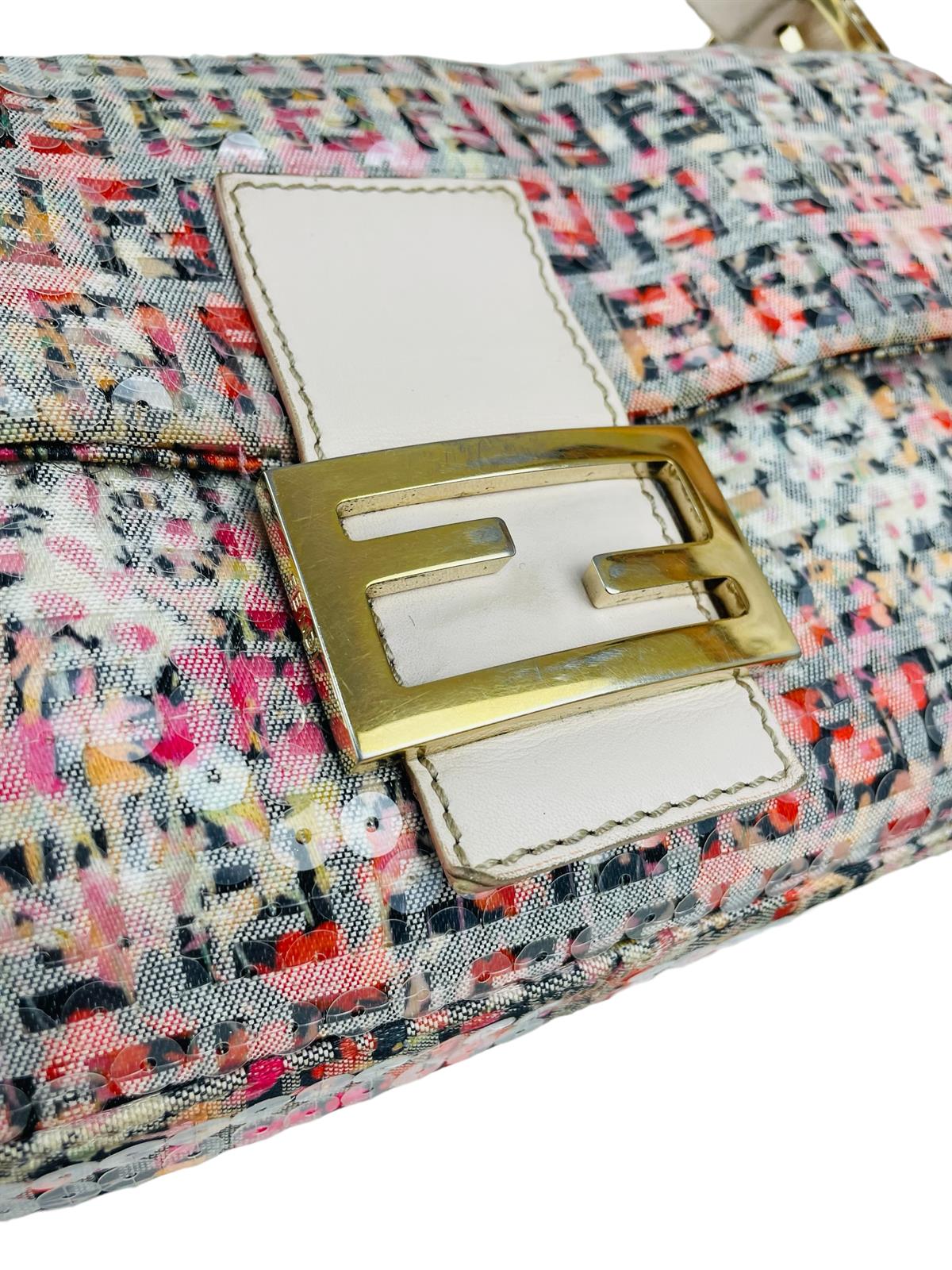 FENDI SQUIN EMBELLISHED BAGUETTE
