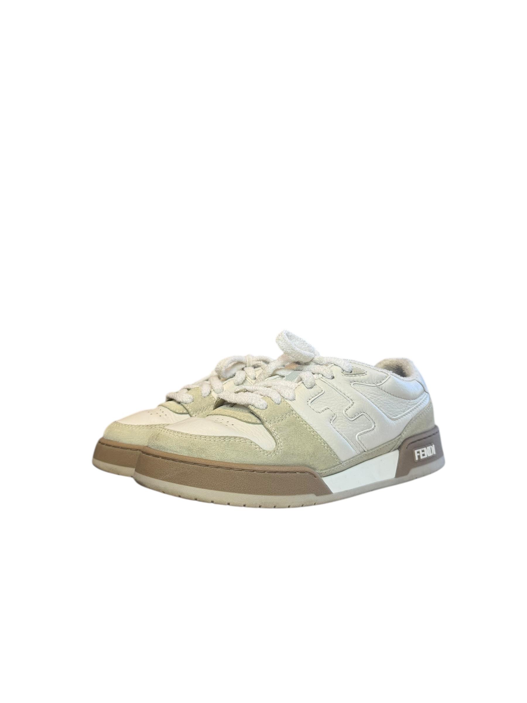 FENDI WHITE MATCH FF TRAINERS 39