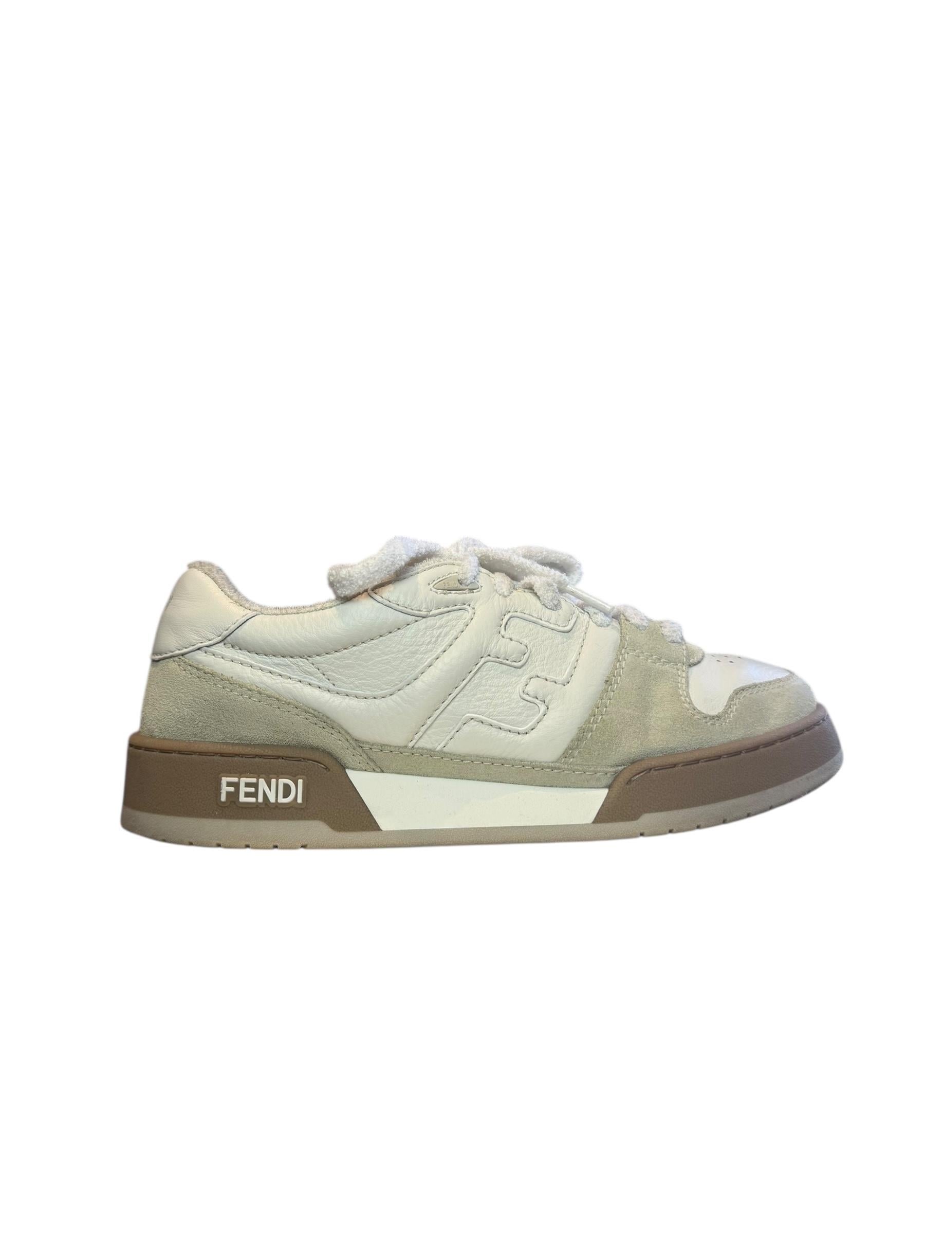 FENDI WHITE MATCH FF TRAINERS 39